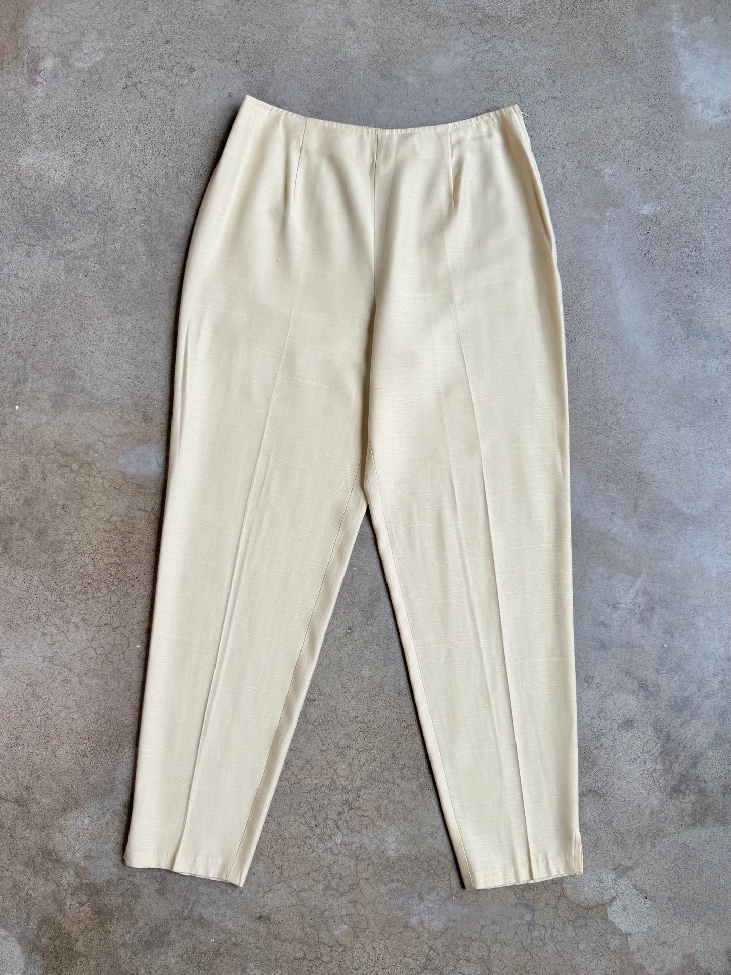 Vintage 1990s Giorgio Fiortini Butter Yellow Tank Top & Pant Set | Medium