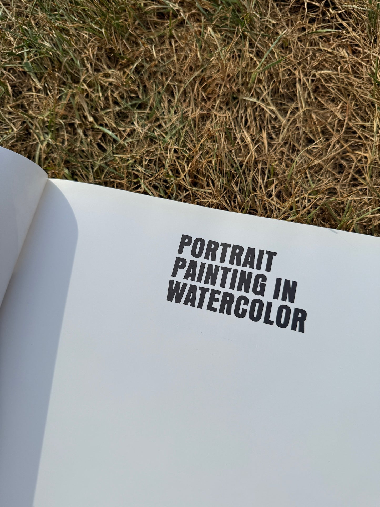 Vintage 1970s Portrait Painting in Watercolor Book