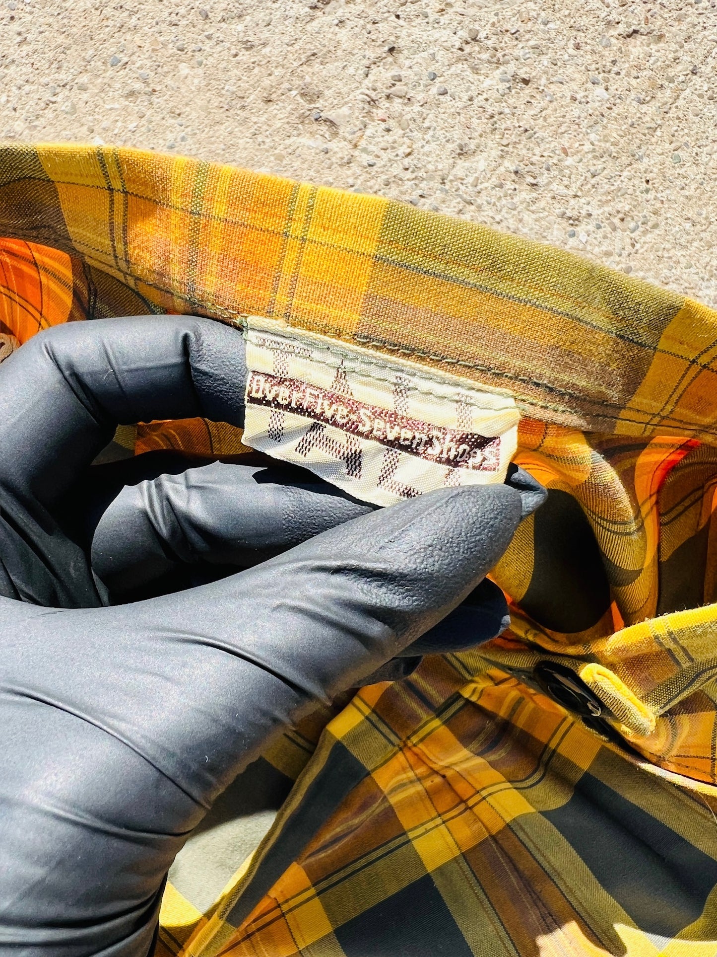 Vintage 1960s Orange Plaid Midi Skirt | Waist 26”