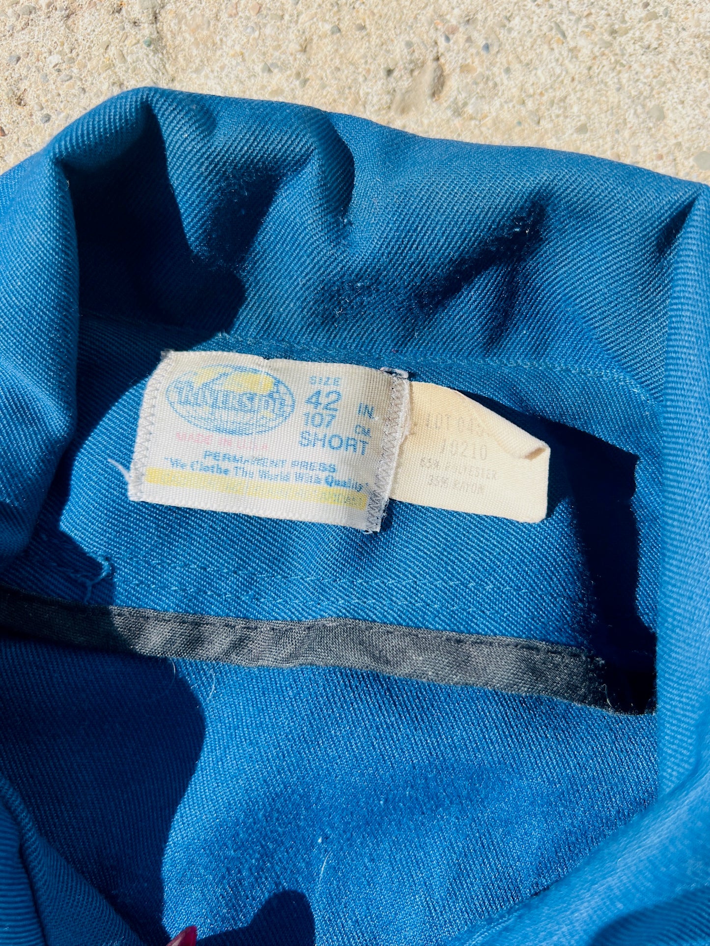 Vintage Riverside Distressed Canvas Zip-up Mechanic Jacket | Large