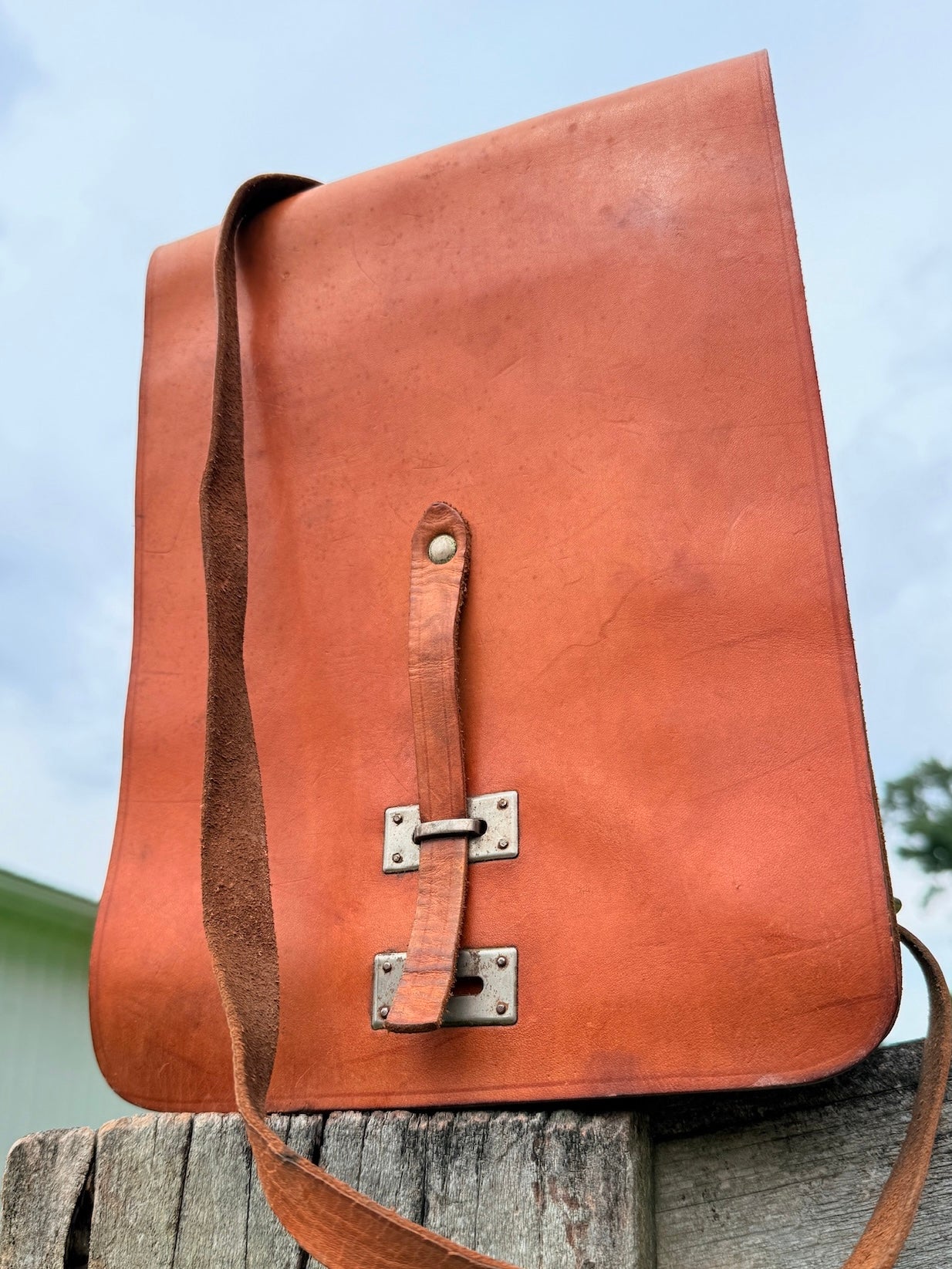 Vintage 1940s WW2 Polish Military Officer Field Map Bag