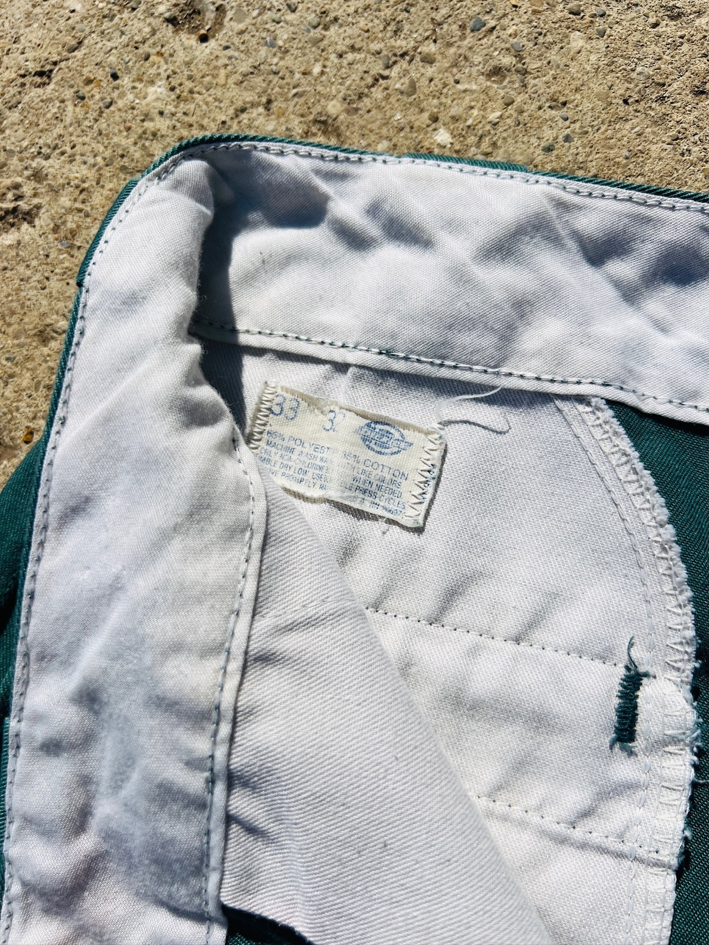 Vintage 1980s Dickies Washed Green Work Pants | Waist 34”
