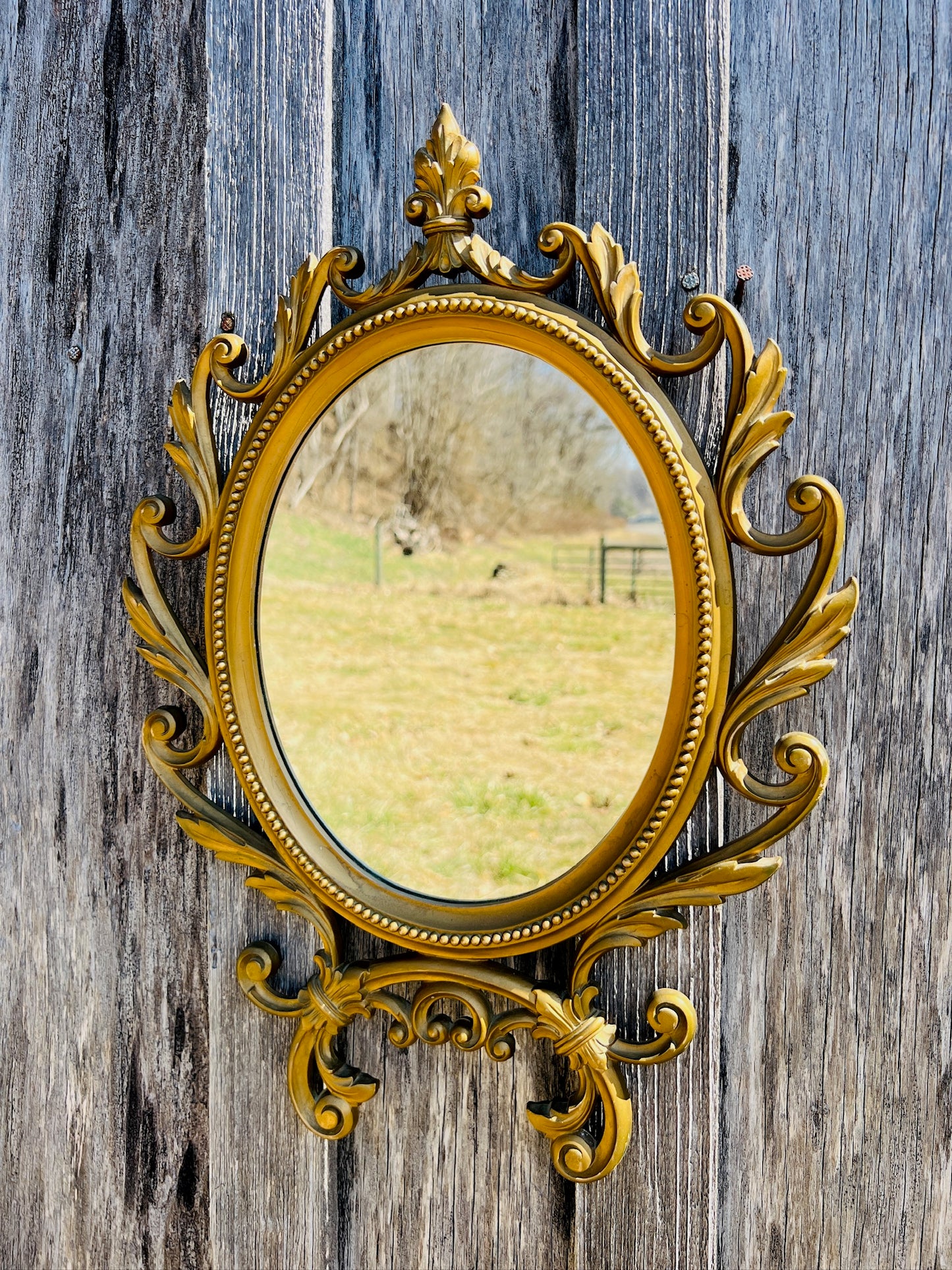 Vintage 1960s Syroco Baroque Style Wall Mirror