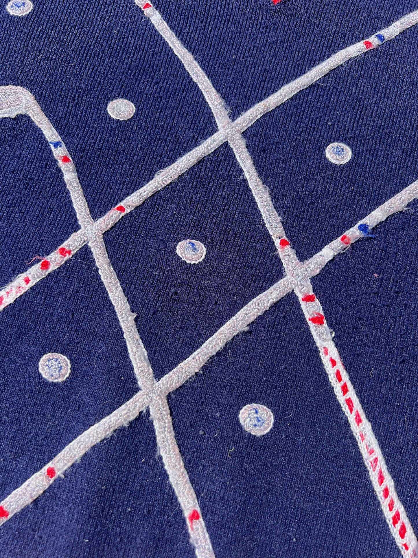 Vintage 1980s Navy Golf Club Knit V-Neck Sweater | S/M