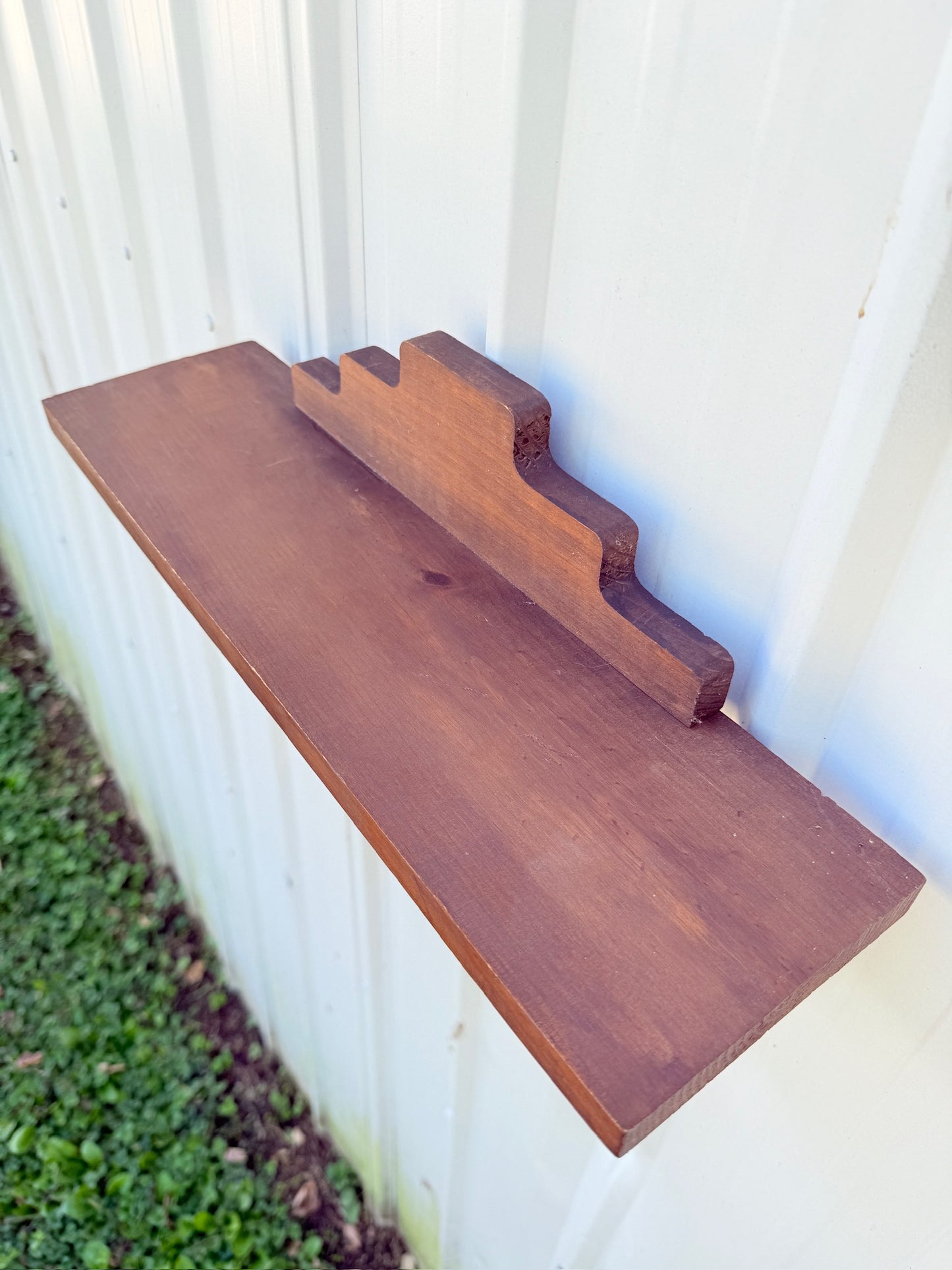 Vintage 1960s Southwestern-Style Wooden Wall Shelf
