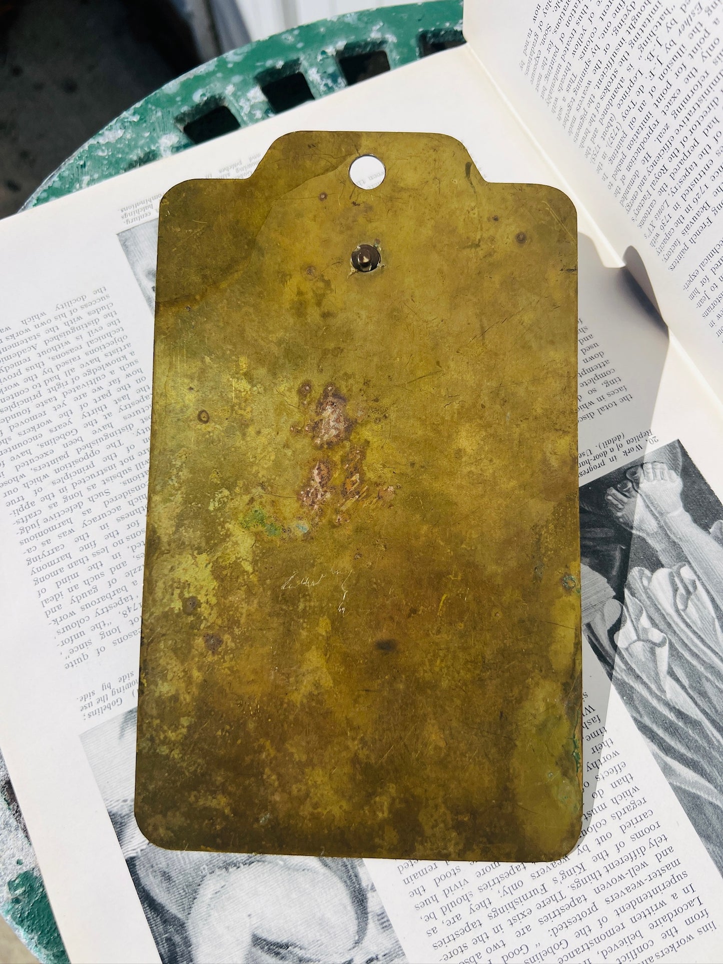 Vintage 1950s Brass Eagle Clipboard