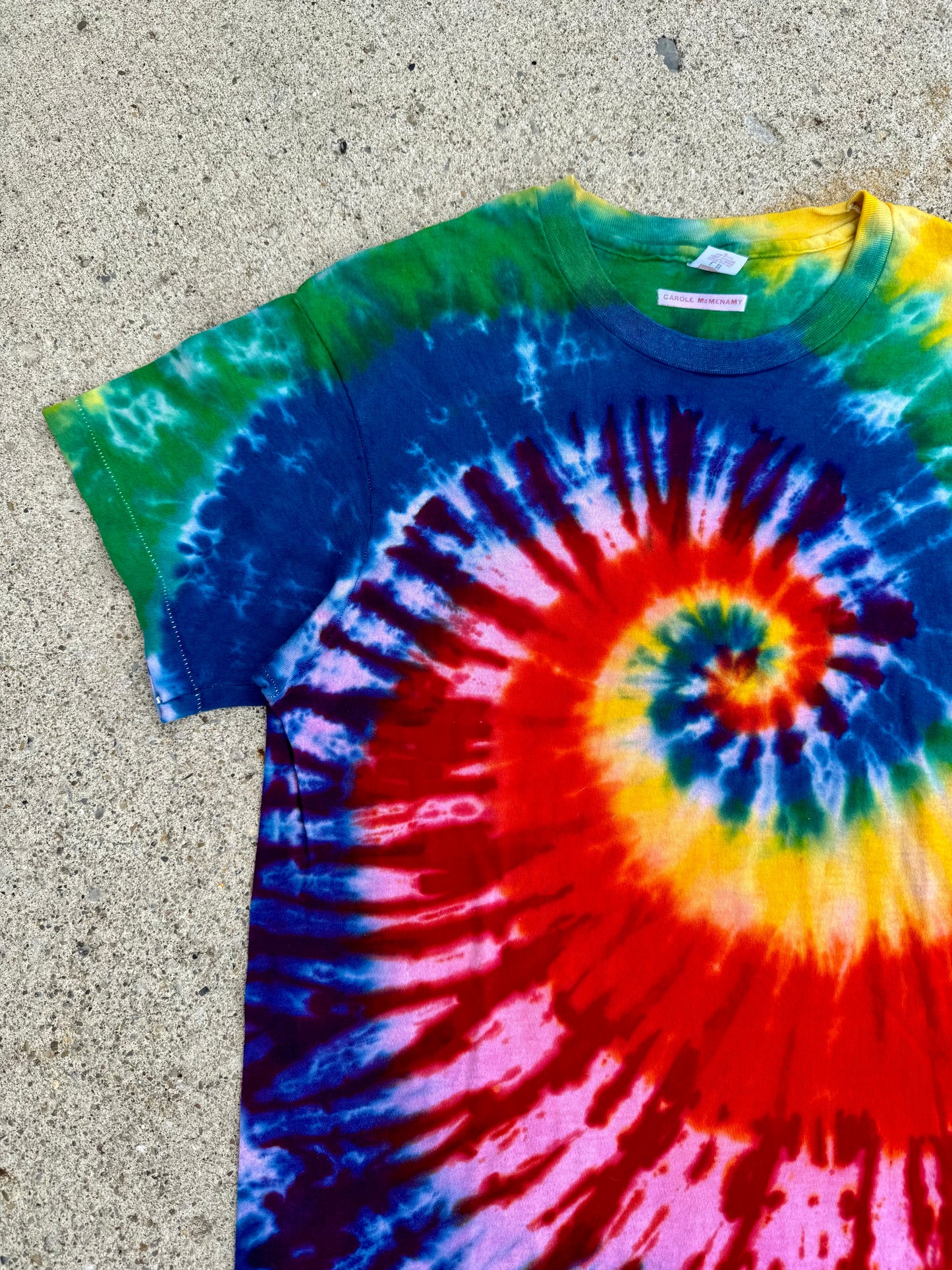 Vintage 1970s Hanes Tie-Dye Cotton Tee | Large