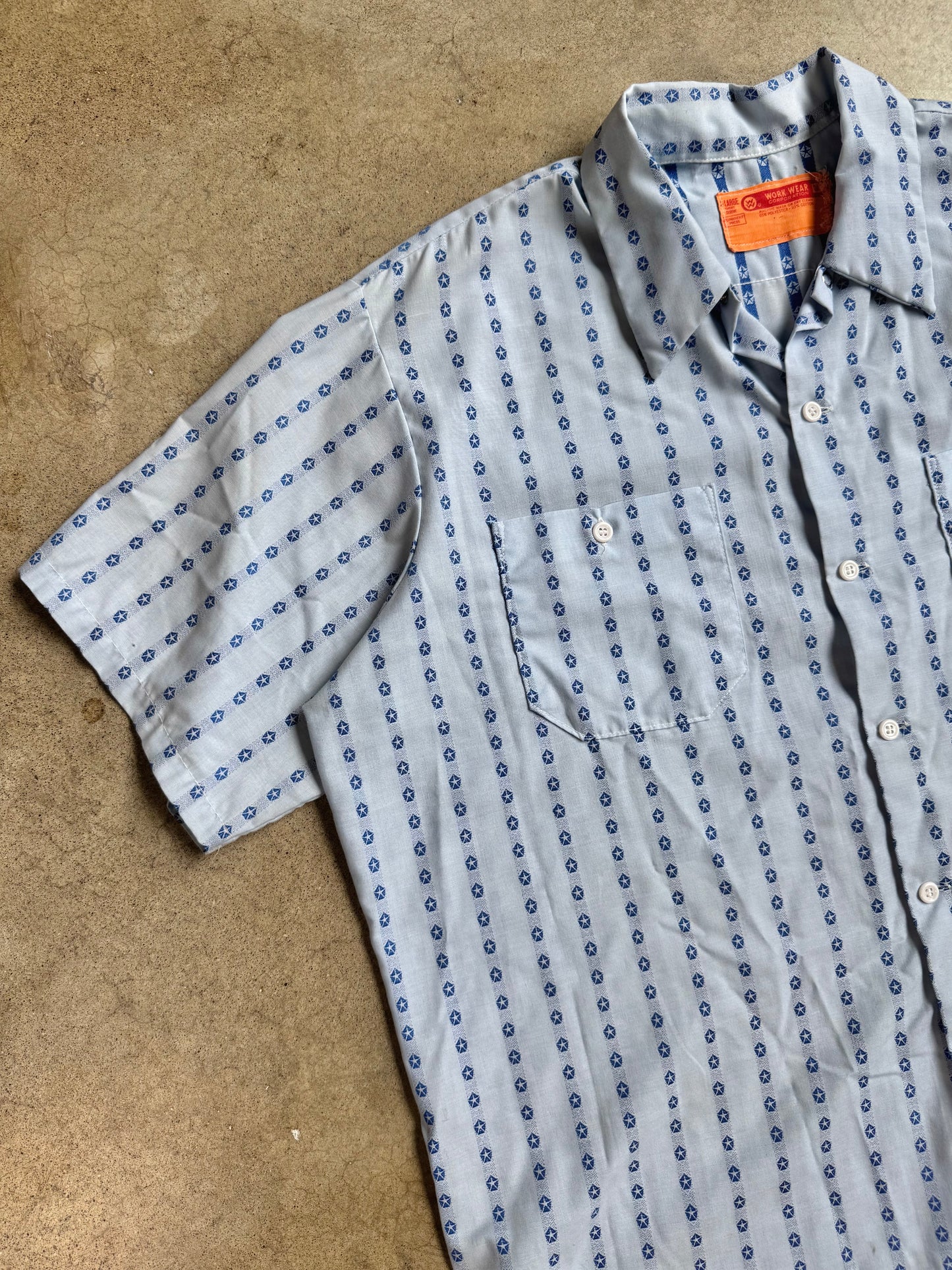 Vintage Chrysler Short Sleeve Mechanic Work Shirt | XL