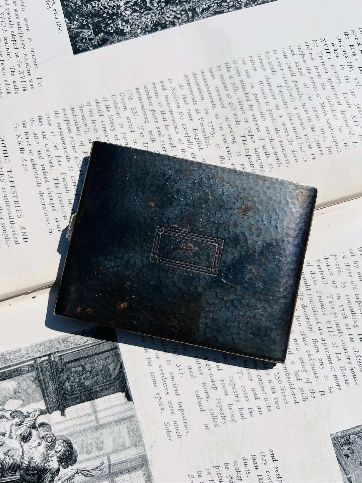 Vintage 1920s Evan's Nickel Silver Cigarette Case