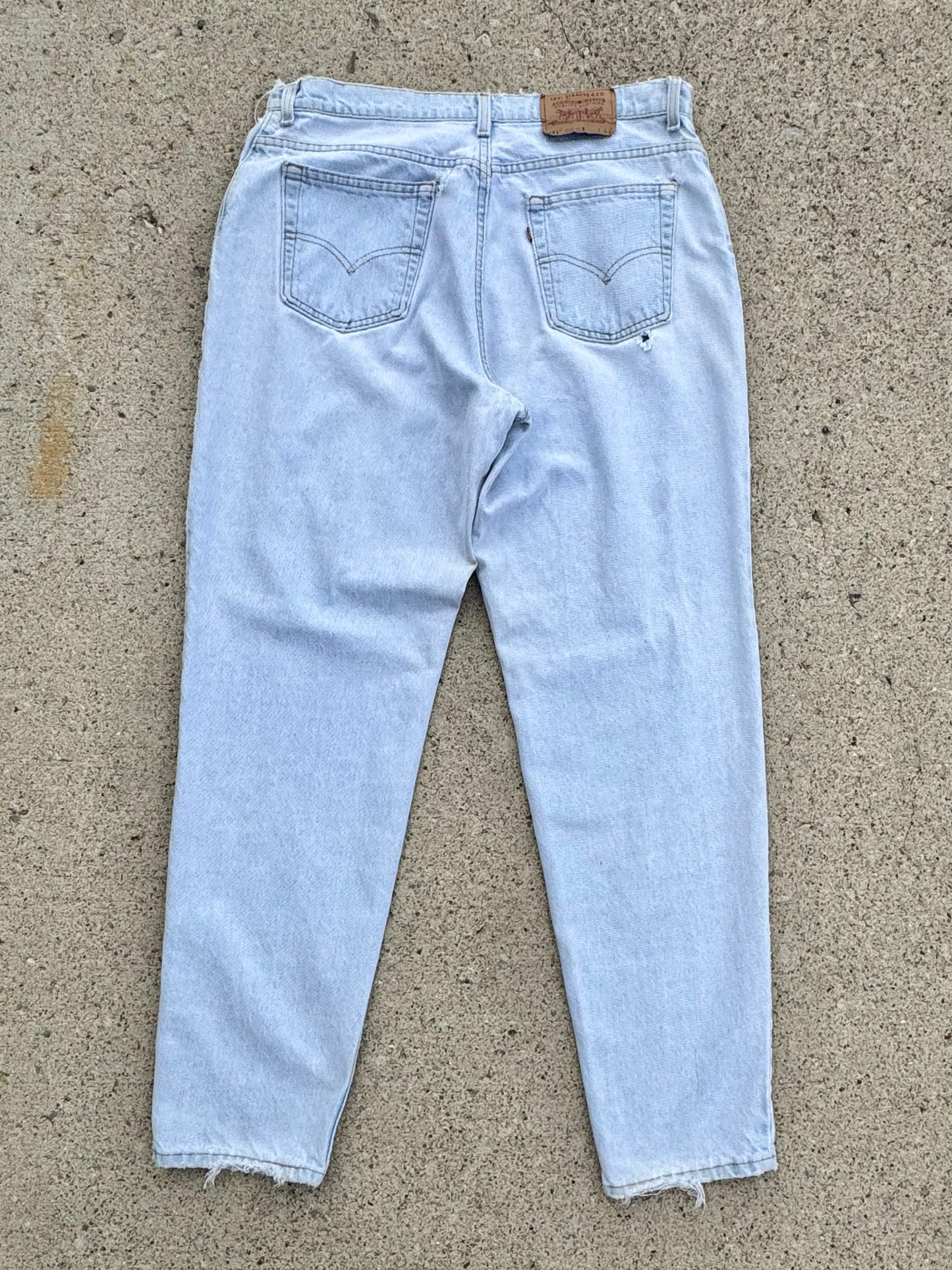 Vintage 1990s Levi’s 551 Distressed Light Wash Jeans | Waist 36”