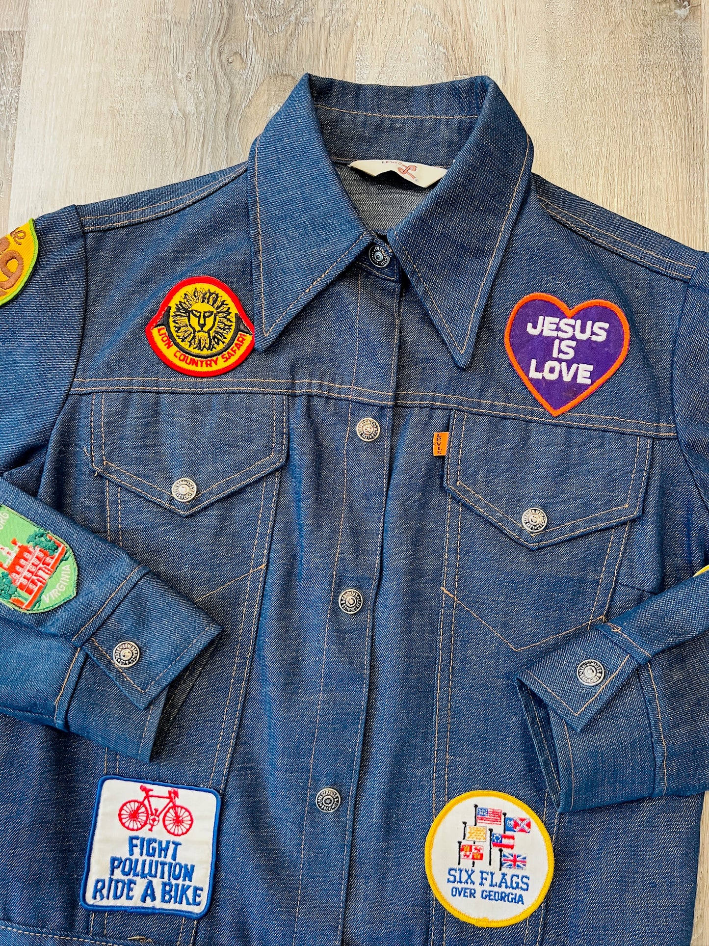 Vintage 1970s Levi’s Orange Tab Patched Denim Jacket | Medium