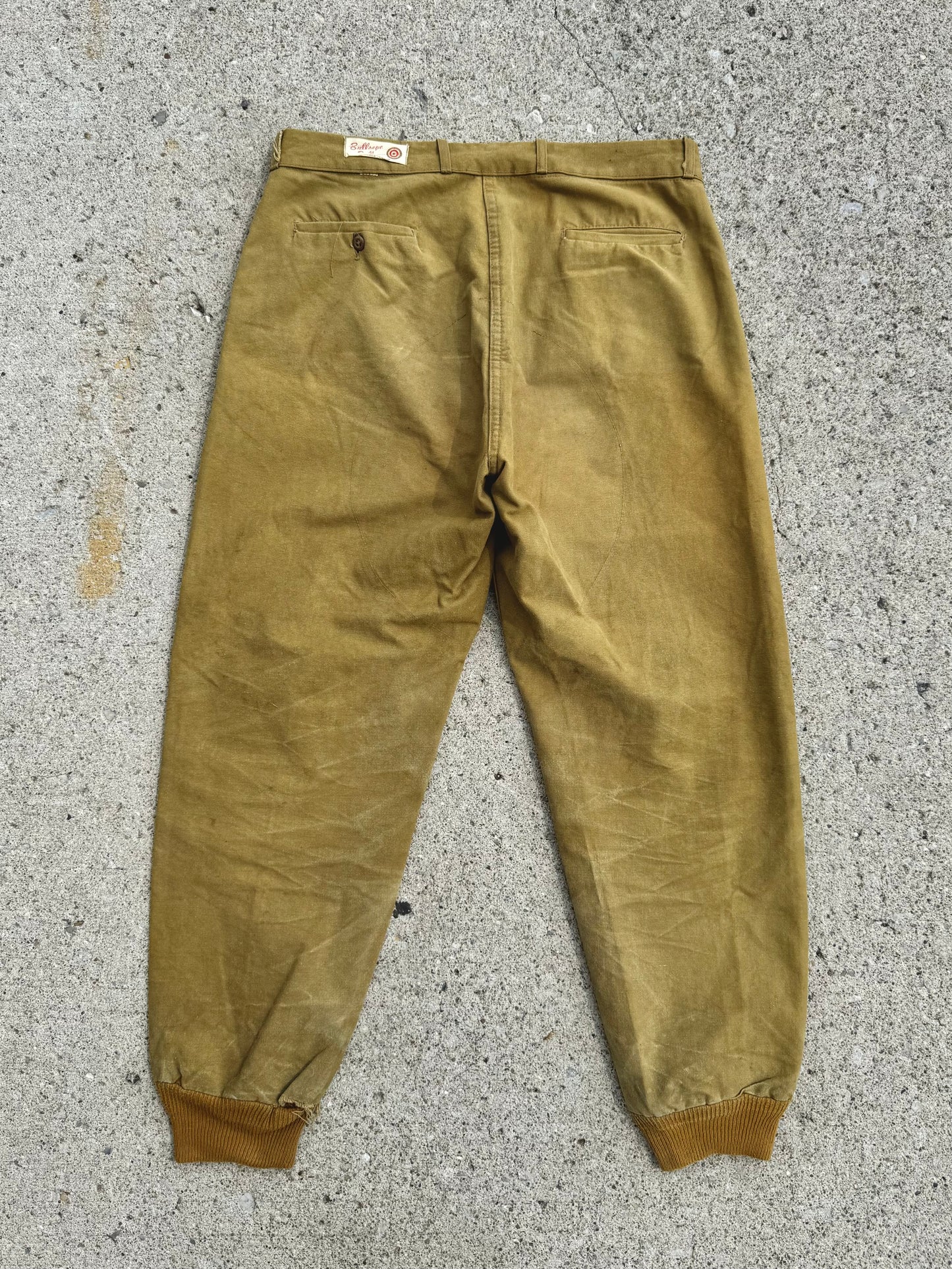 Vintage 1960s Bullseye Bill Khaki Canvas Hunting Pants | Waist 36”