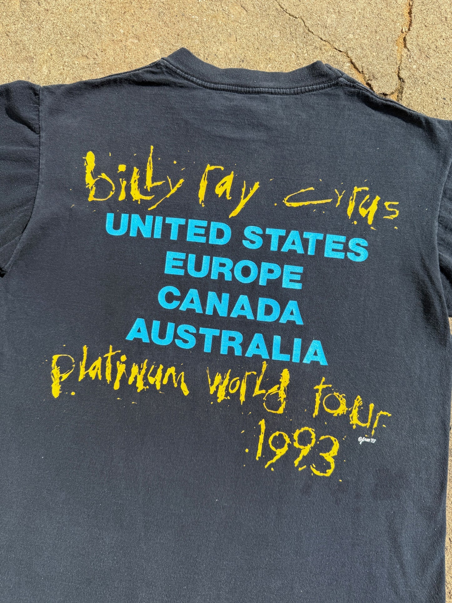 Vintage 1993 Billy Ray Cyrus Platinum World Tour Tee | Large