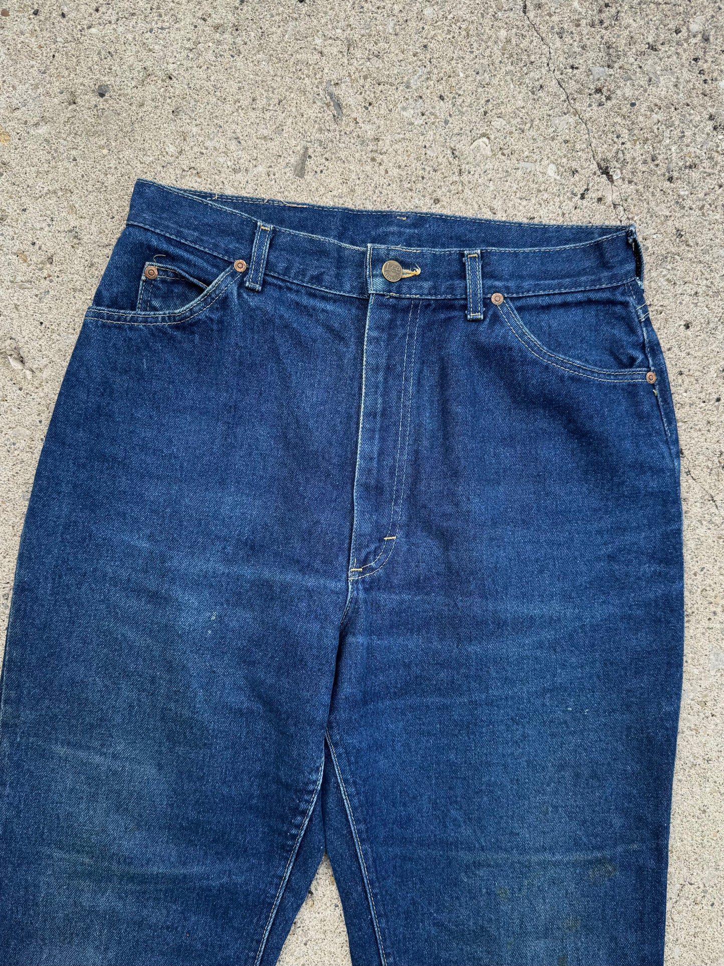 Vintage 1980s Lee Dark Wash High Waisted Jeans | Waist 31”
