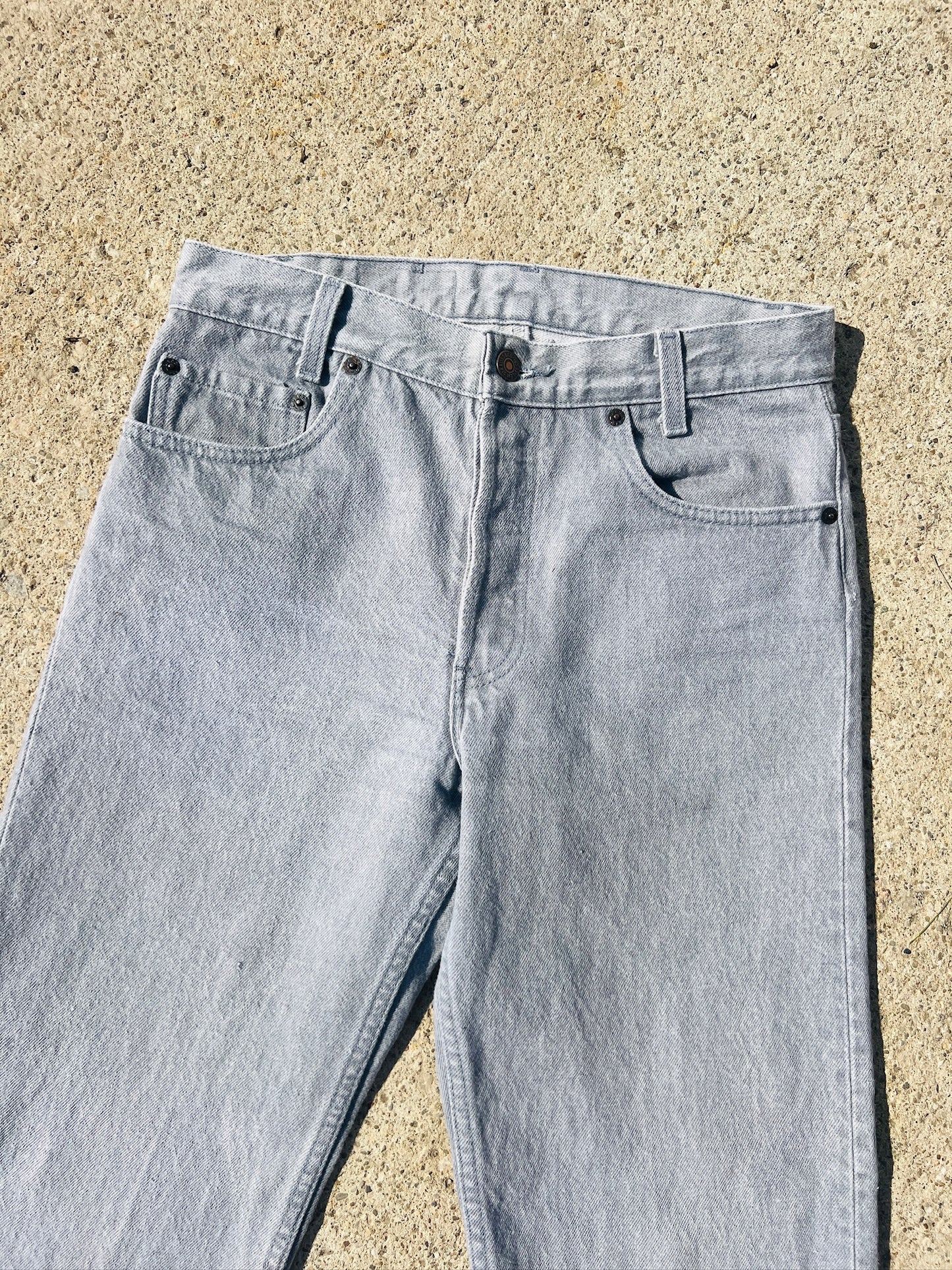 Vintage 1990s Levi's Student Button Fly Grey Jeans | Waist 29