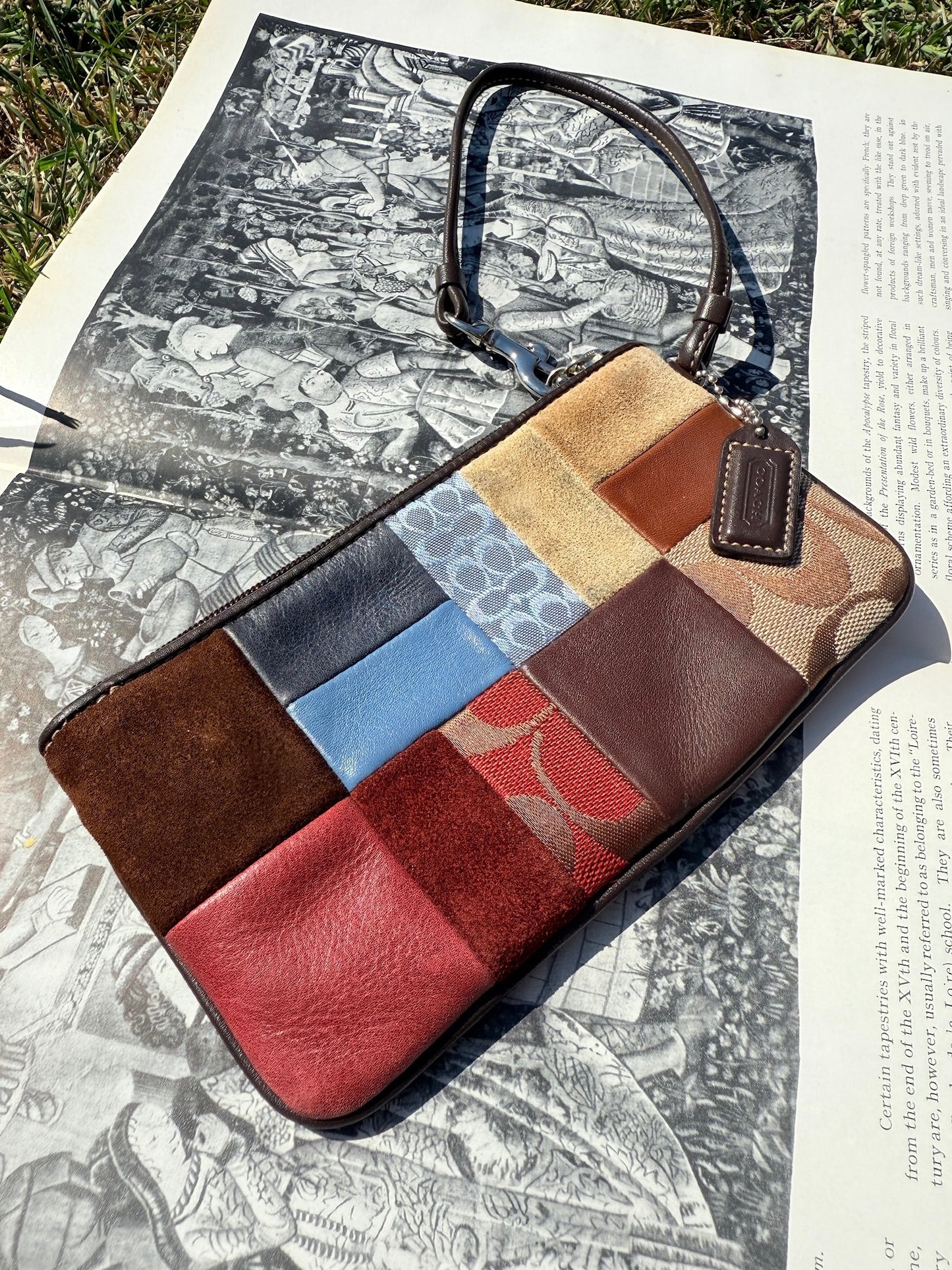 2000s Coach Signature Patchwork Wristlet Wallet