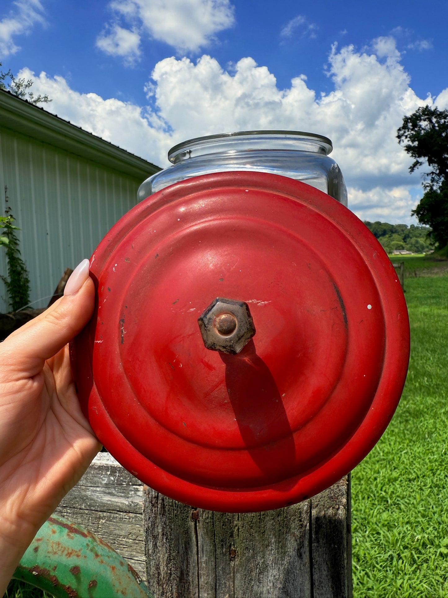 Vintage 1950s Lance Crackers General Store Display Glass Jar
