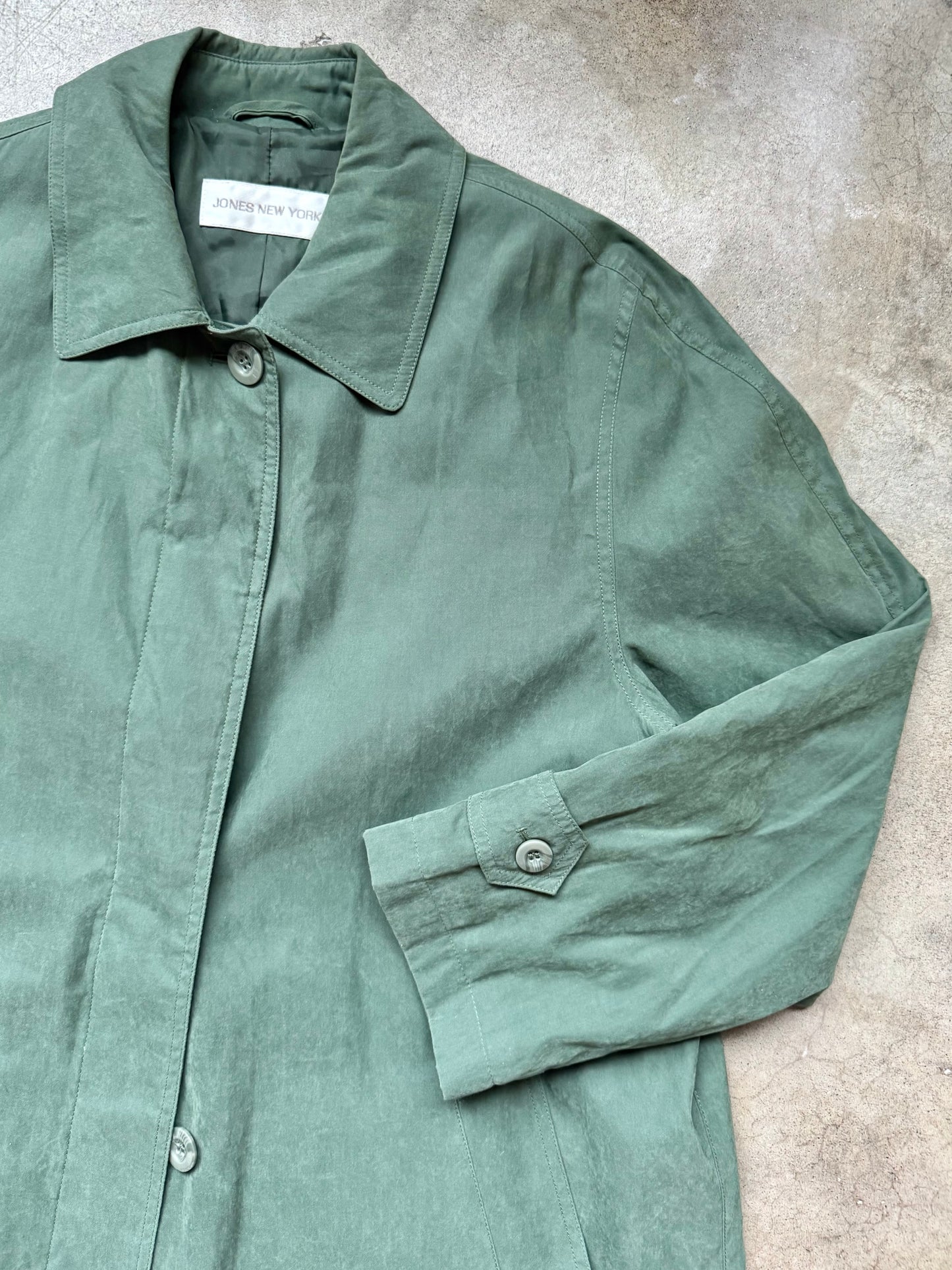 Vintage 1980s/90s Jones New York Forest Green Car Coat | Large