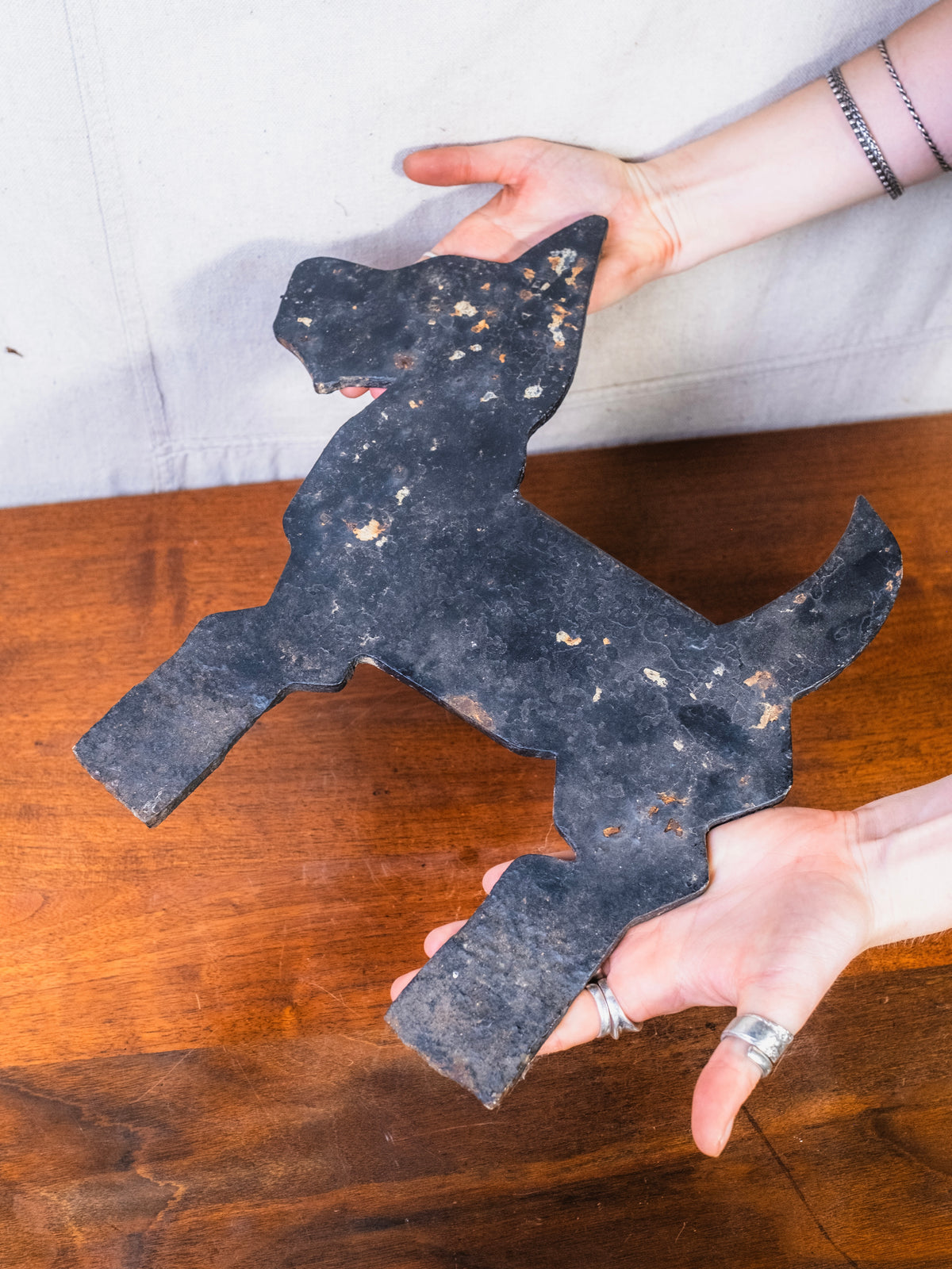 Antique Cast Iron Scottish Terrier Yard Sign