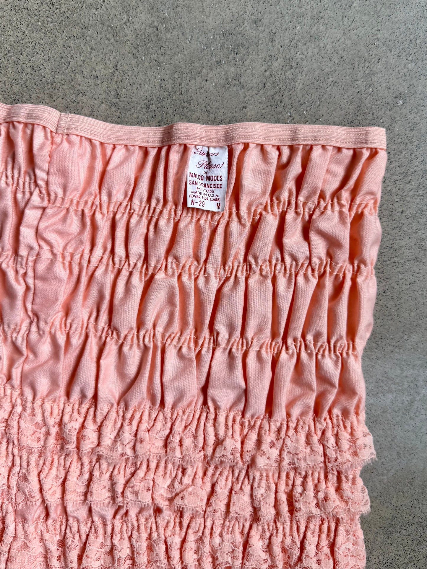 Vintage 1970s Partners Please! Peach Lace Bloomers | Medium