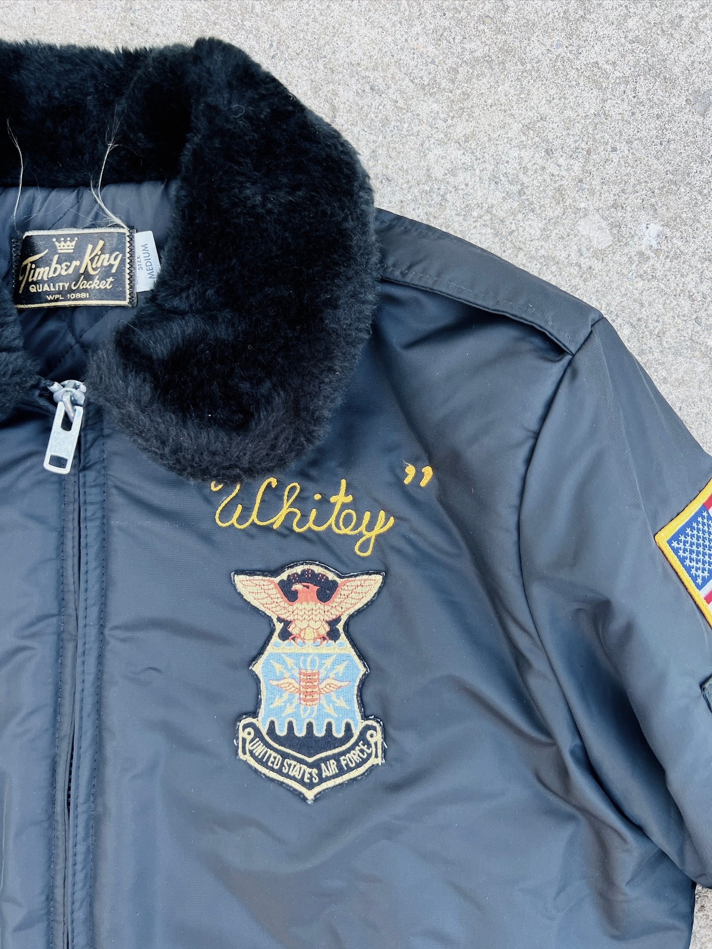 Vintage 1970s “Whitey” U.S. Air Force Bomber Jacket | Medium