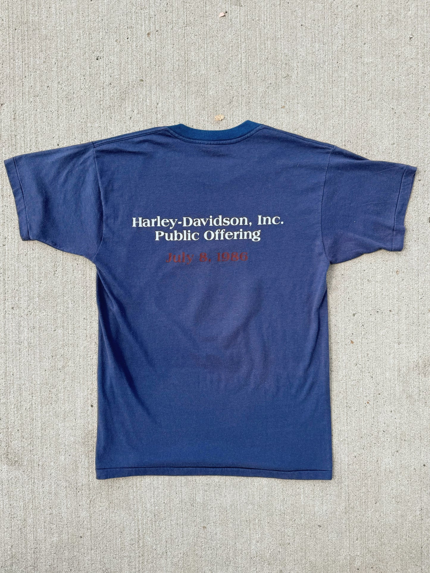 Vintage Harley Davidson “Take Stock In America” 1986 Public Offering Tee | Large