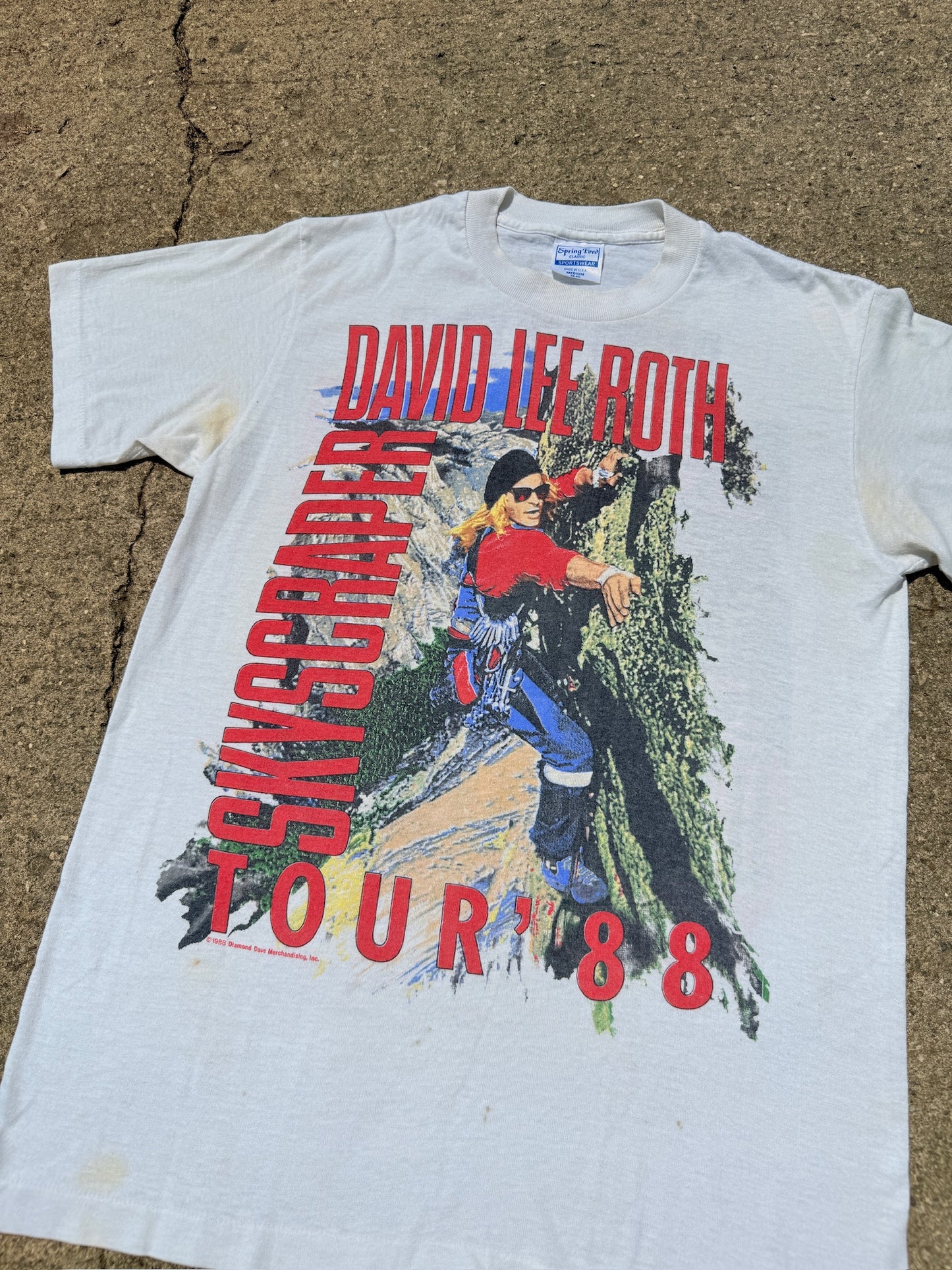 Vintage 1988 David Lee Roth Skyscraper Tour Tee | Medium