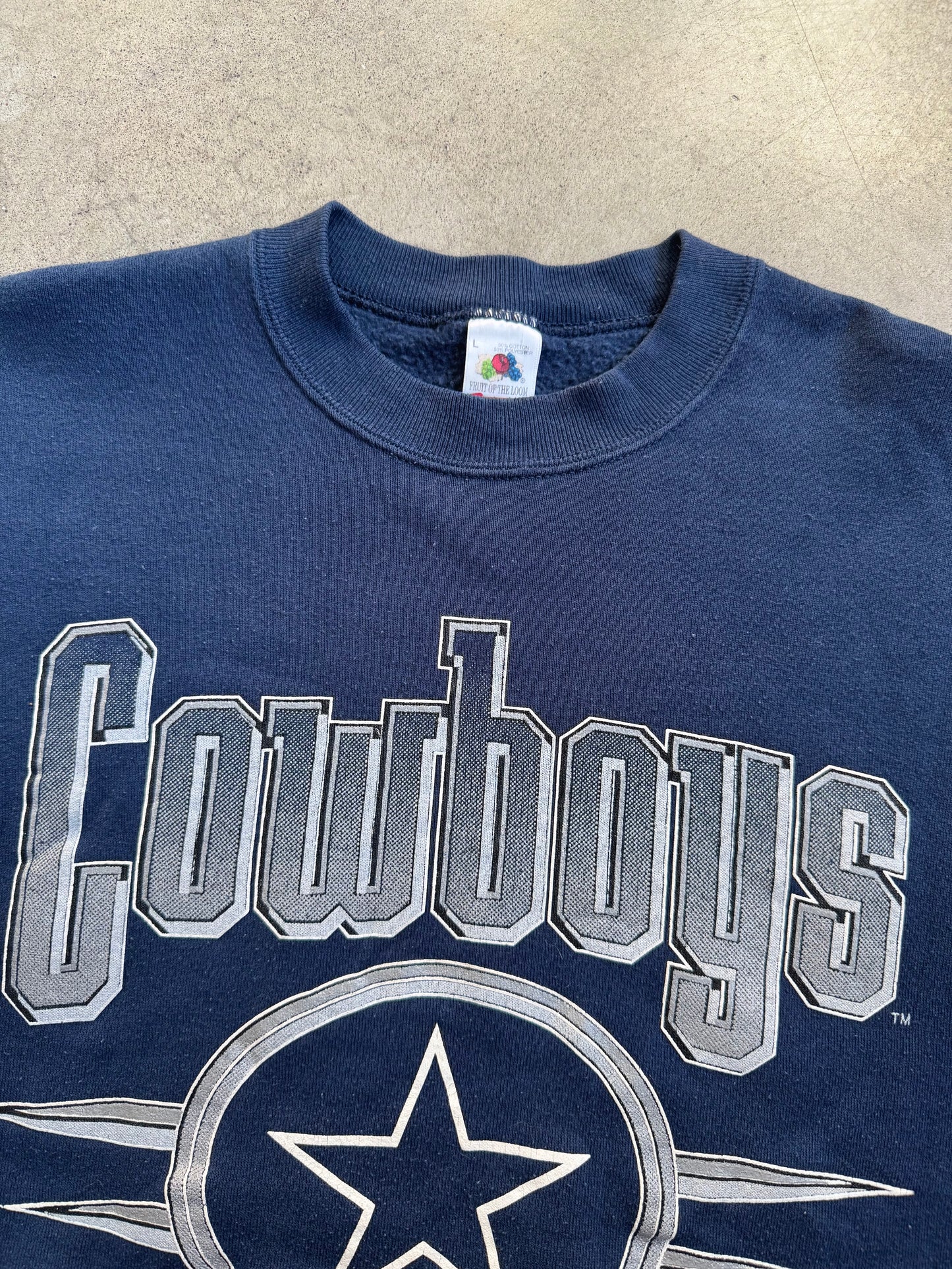 Vintage 1990s Dallas Cowboys Crewneck Sweatshirt | Large