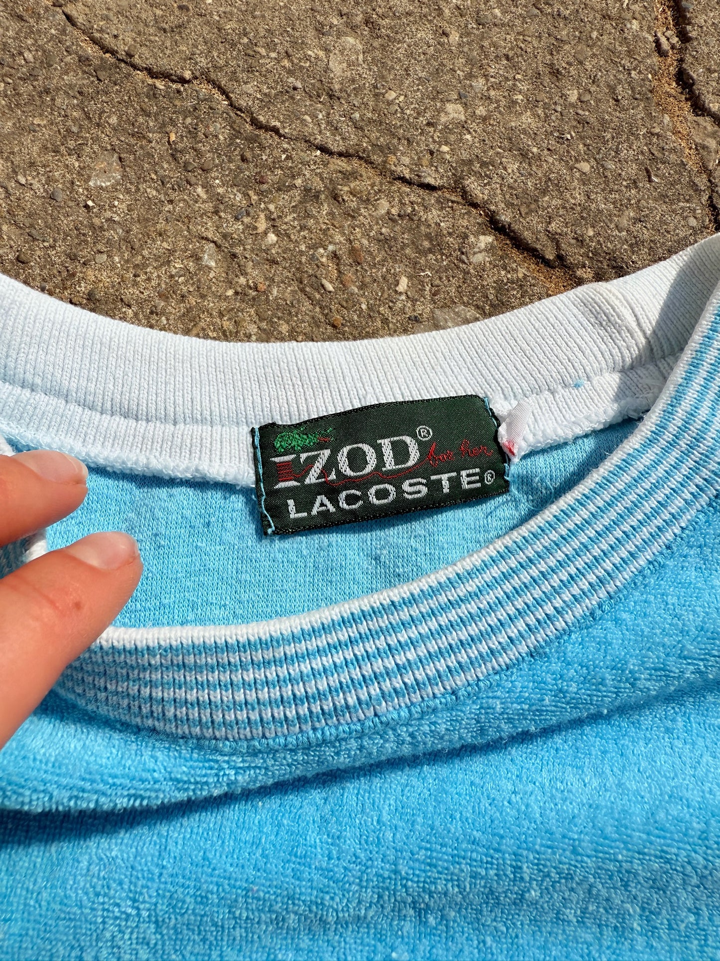 Vintage Izod Lacoste Baby Blue Terrycloth Jogger Set | Medium