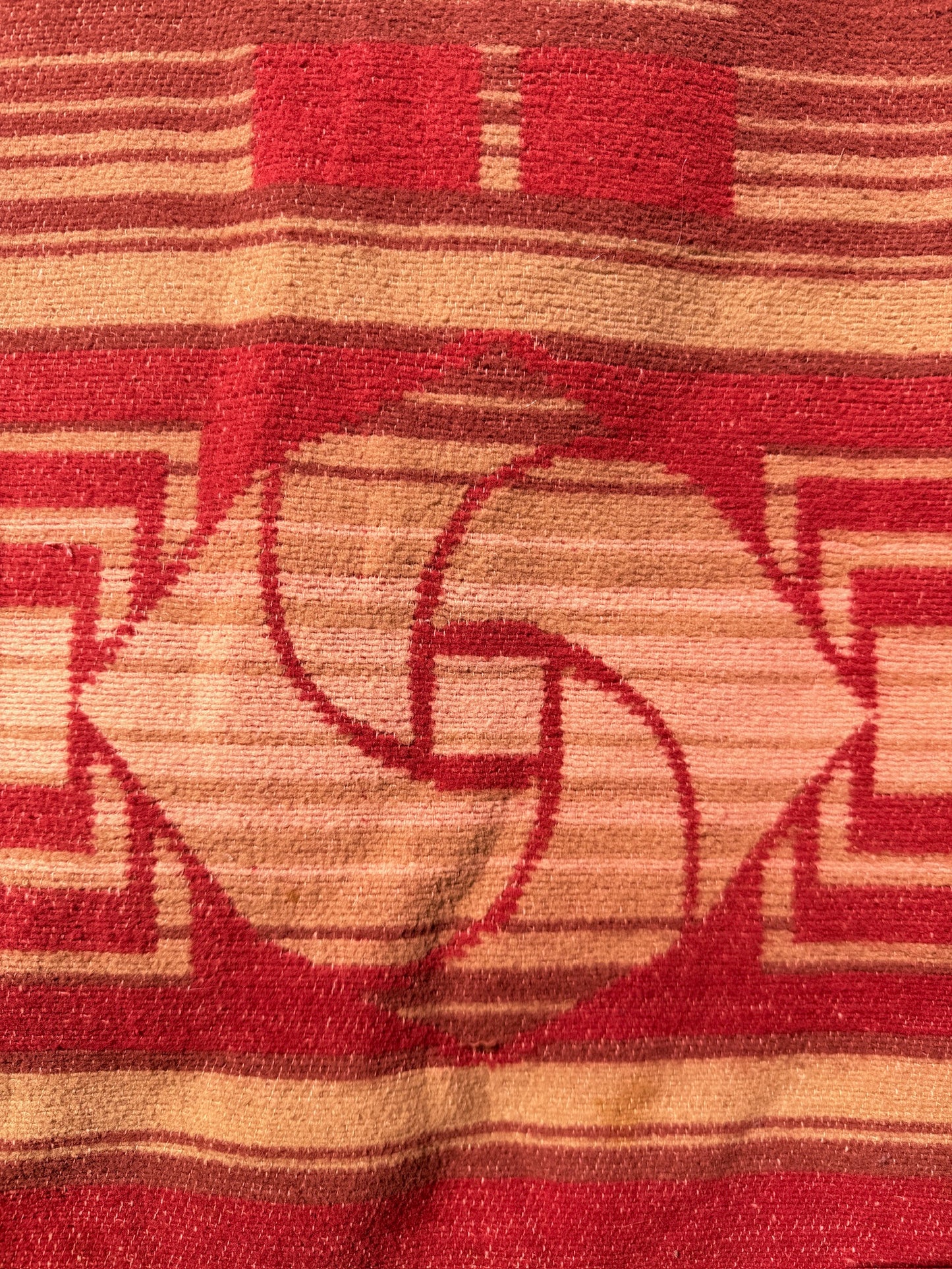 Vintage 1940s Beacon-Style Native Pattern Oversized Camp Blanket