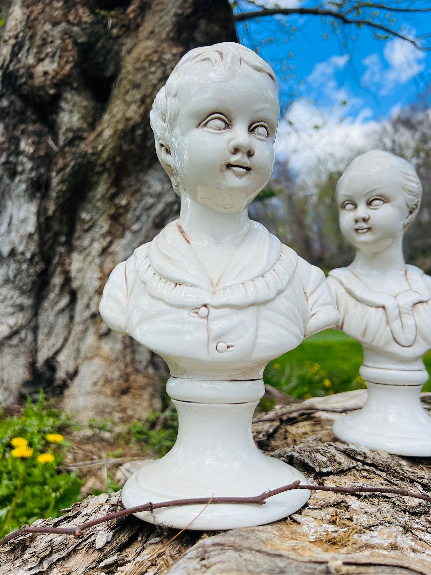 Vintage 1960s Regency Style Italian Bust Set