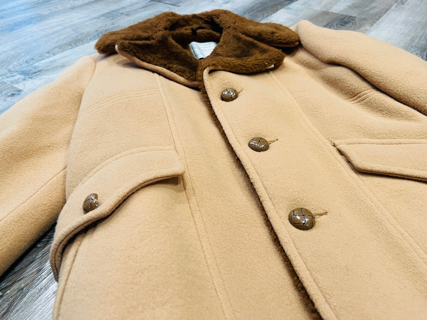 Vintage JCPenney Faux Fur Lined Farm Coat | Boys Size 12