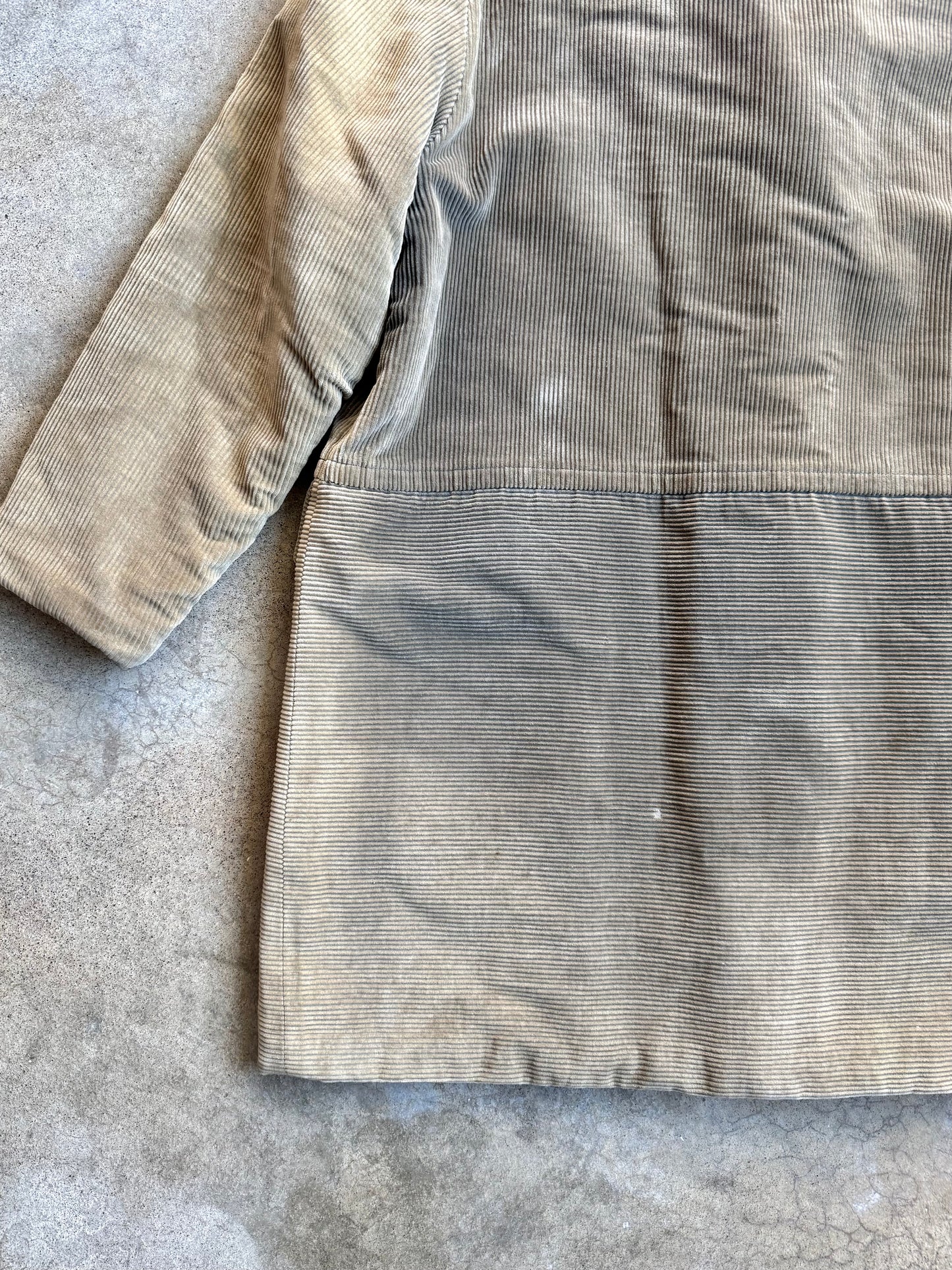 Vintage 1960s Sears Faux Fur Lined Corduroy Hooded Jacket | Medium