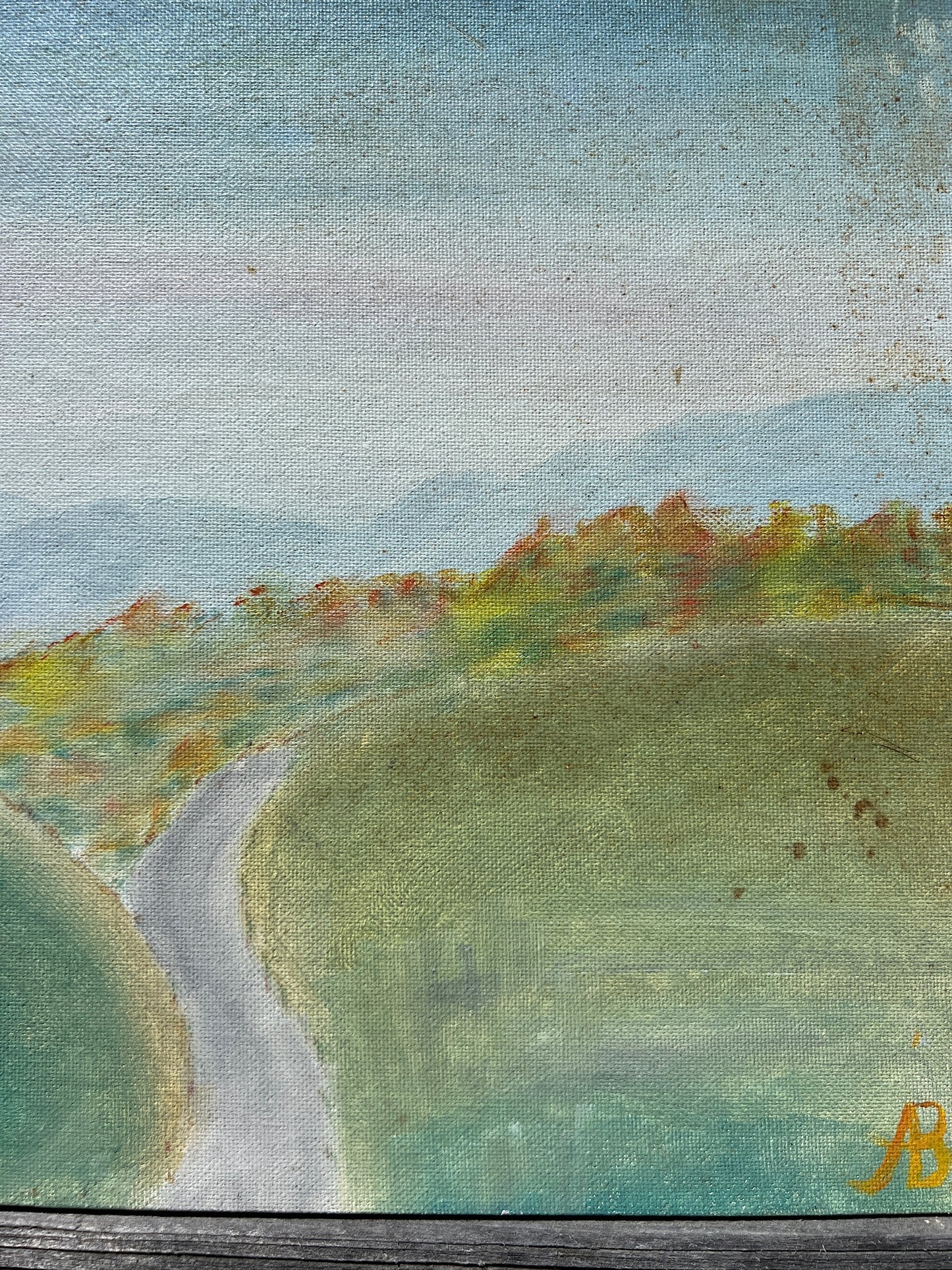 Vintage 1970s Spring Oil on Board Artwork