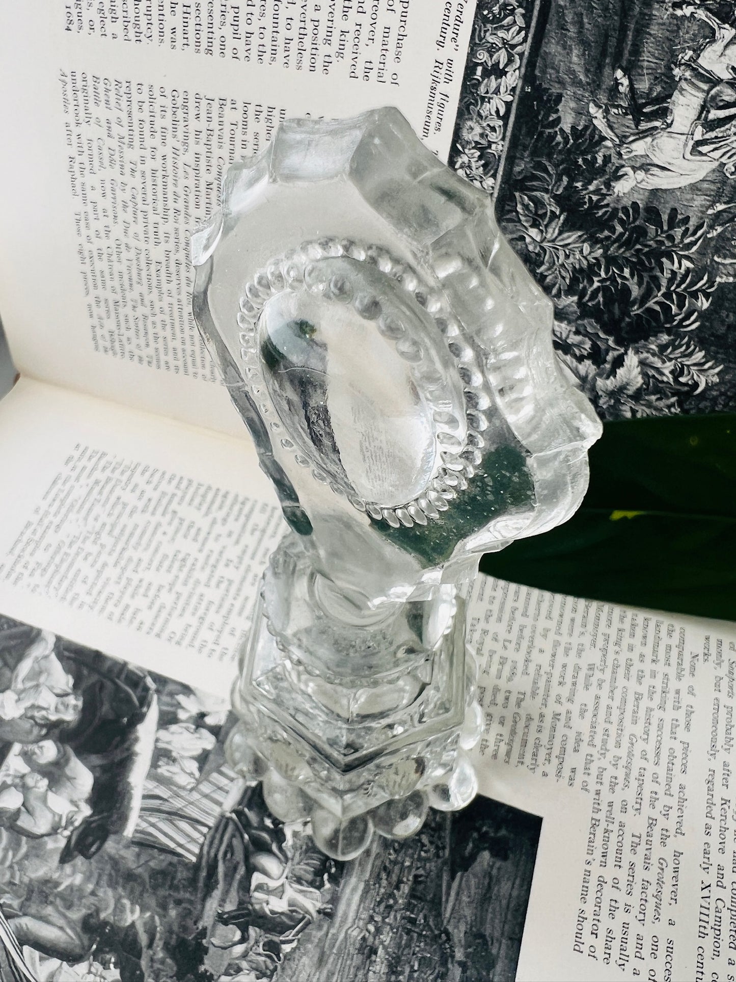Vintage 1960s Hollywood Regency Style Glass Perfume Bottle