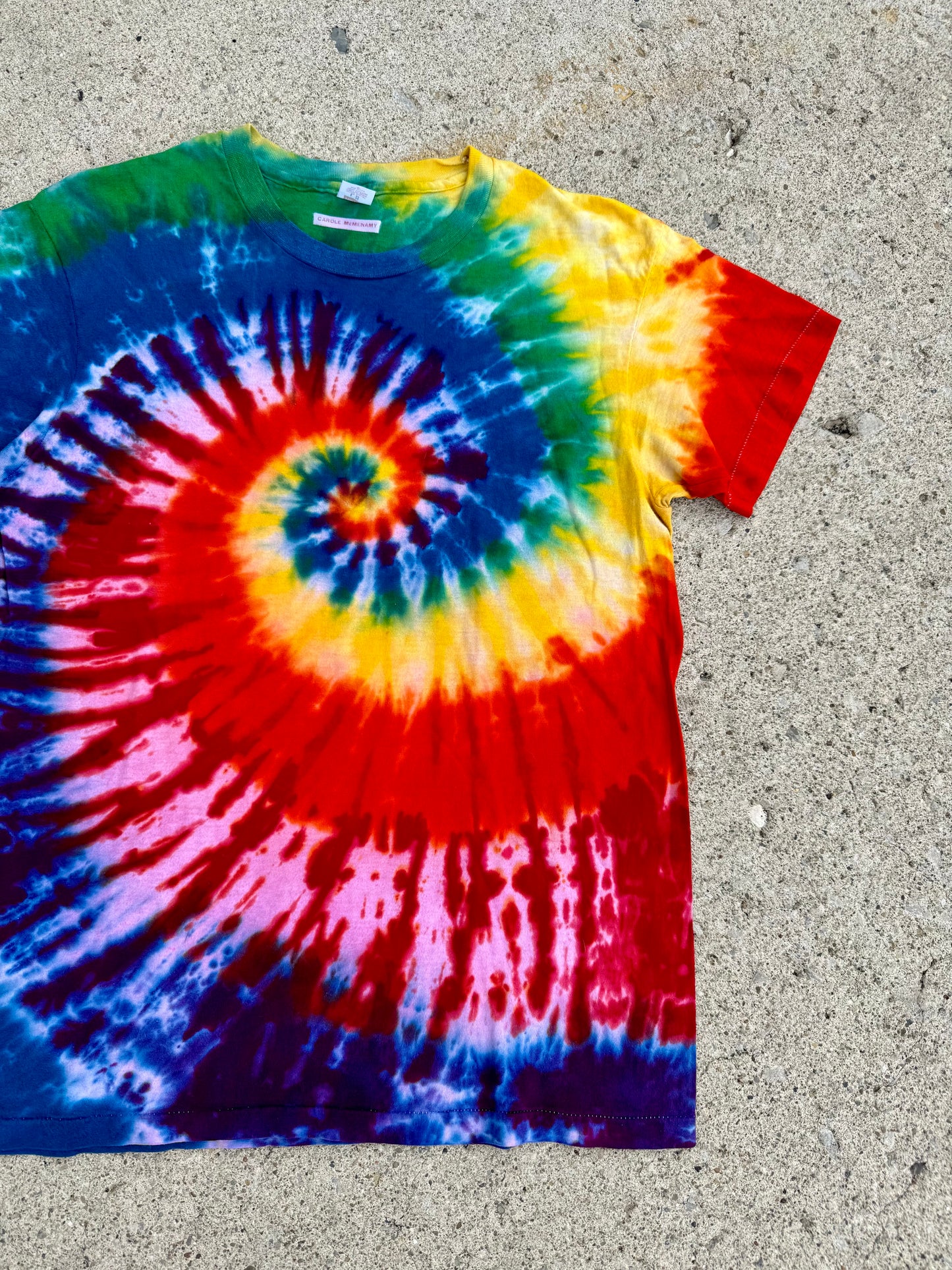 Vintage 1970s Hanes Tie-Dye Cotton Tee | Large