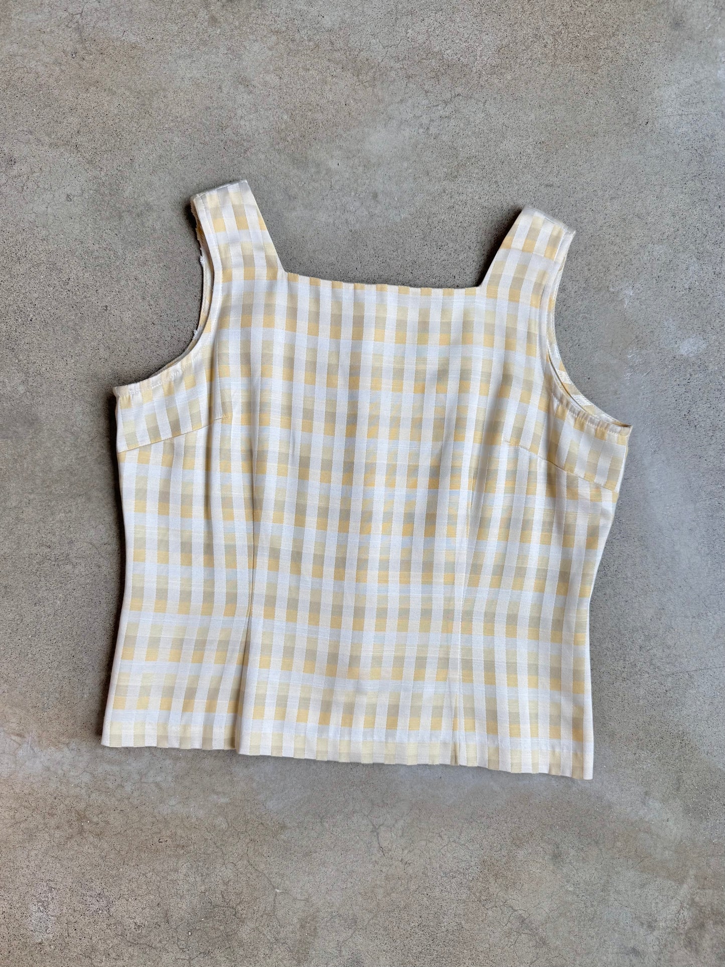 Vintage 1990s Giorgio Fiortini Butter Yellow Tank Top & Pant Set | Medium