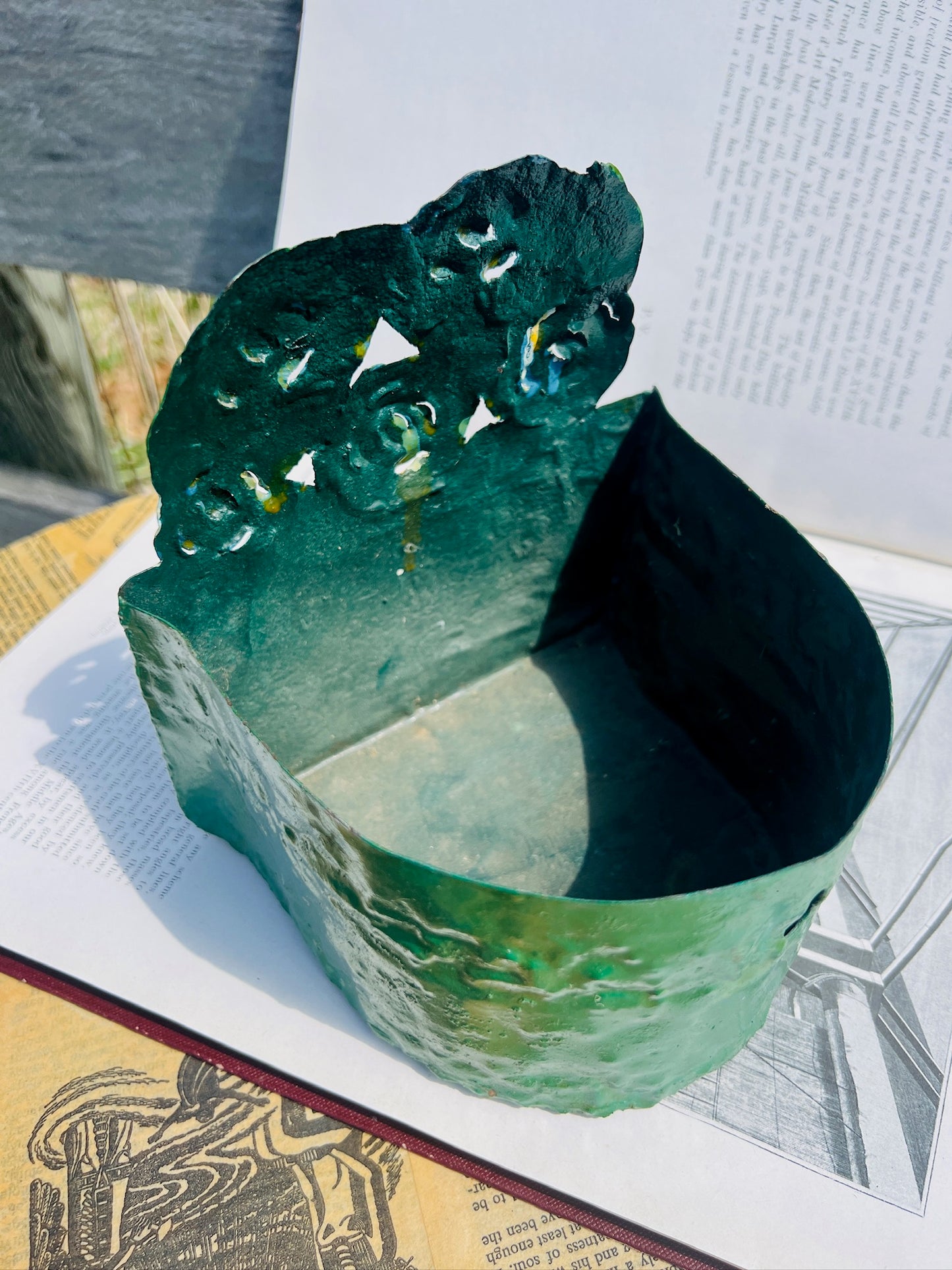Vintage 1950s Florentine Style Metal Planter