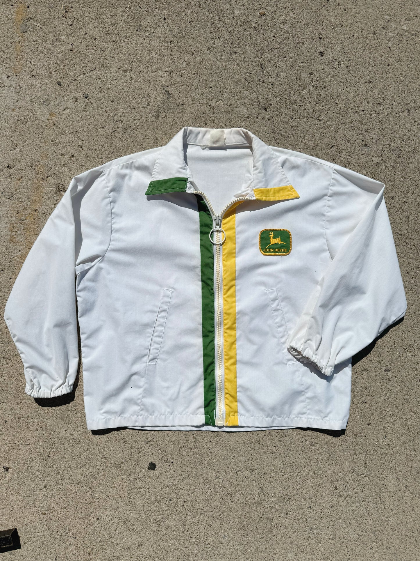 Vintage 1970s John Deere Zip Up Lightweight Jacket | XL