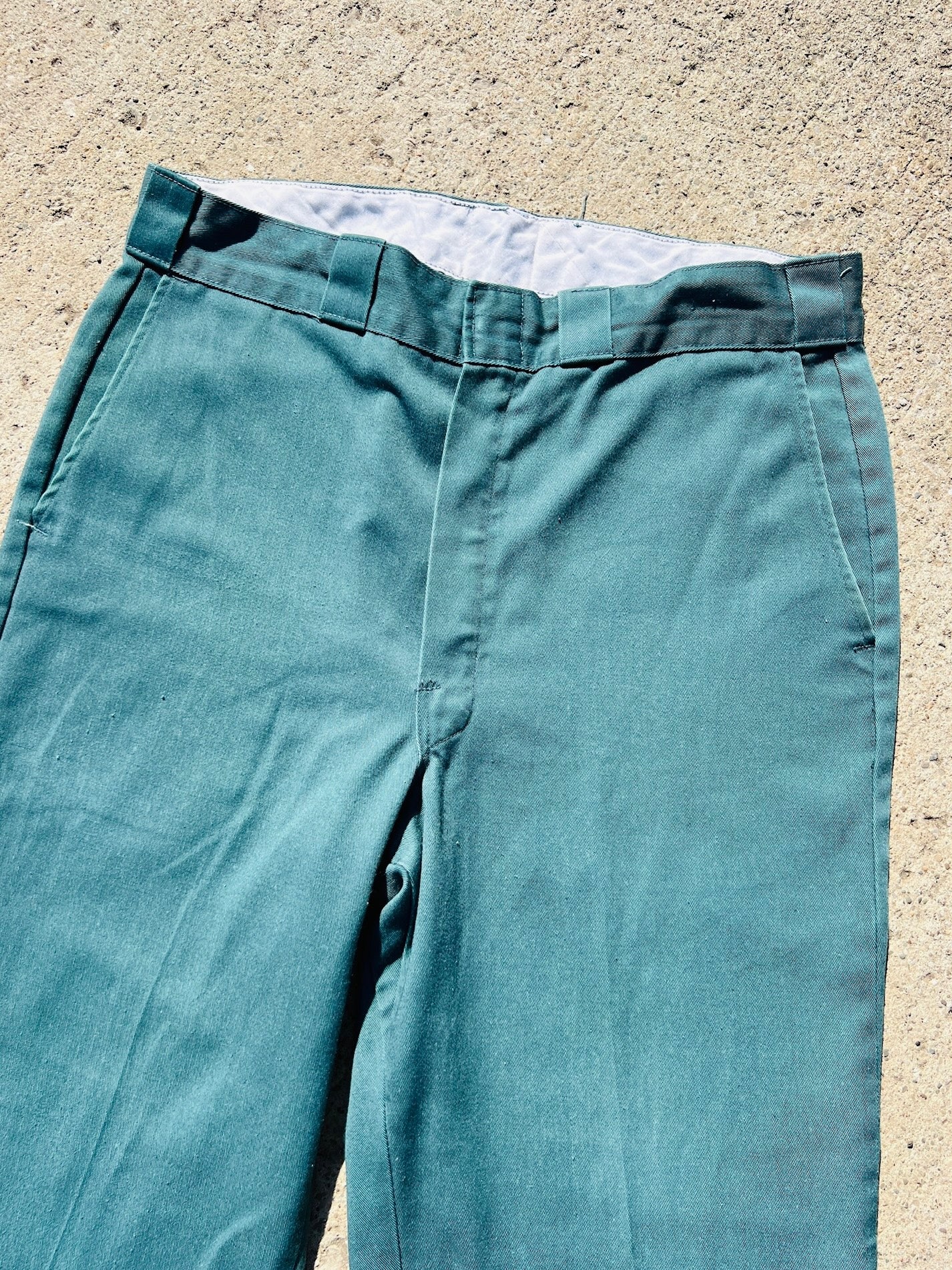 Vintage 1980s Dickies Washed Green Work Pants | Waist 34”