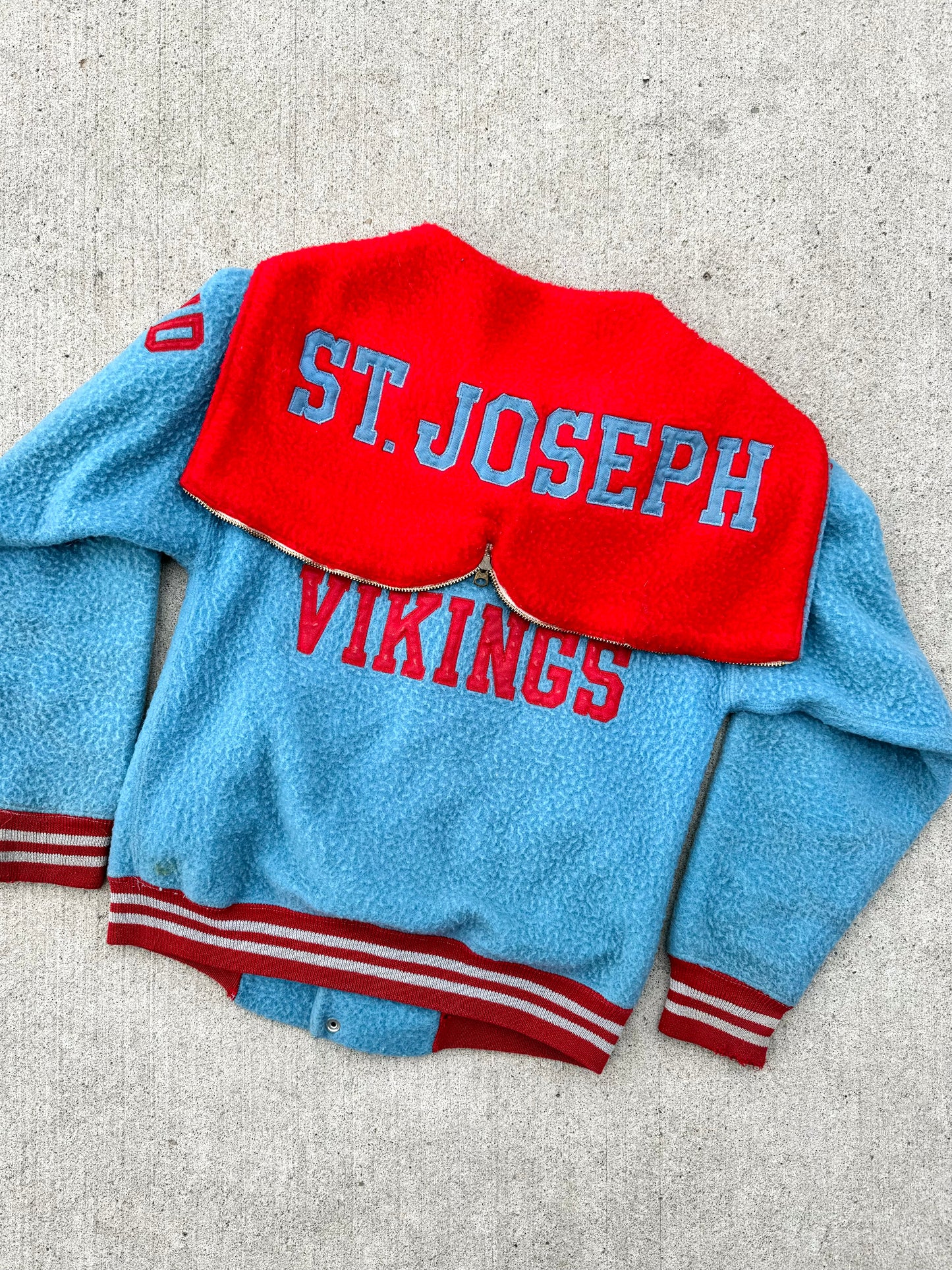 Vintage 1970s Champion St. Joseph Vikings Varsity Jacket | Small