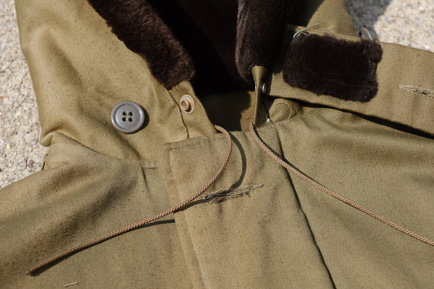 Vintage 40's/50's Distressed Military Parka | Large