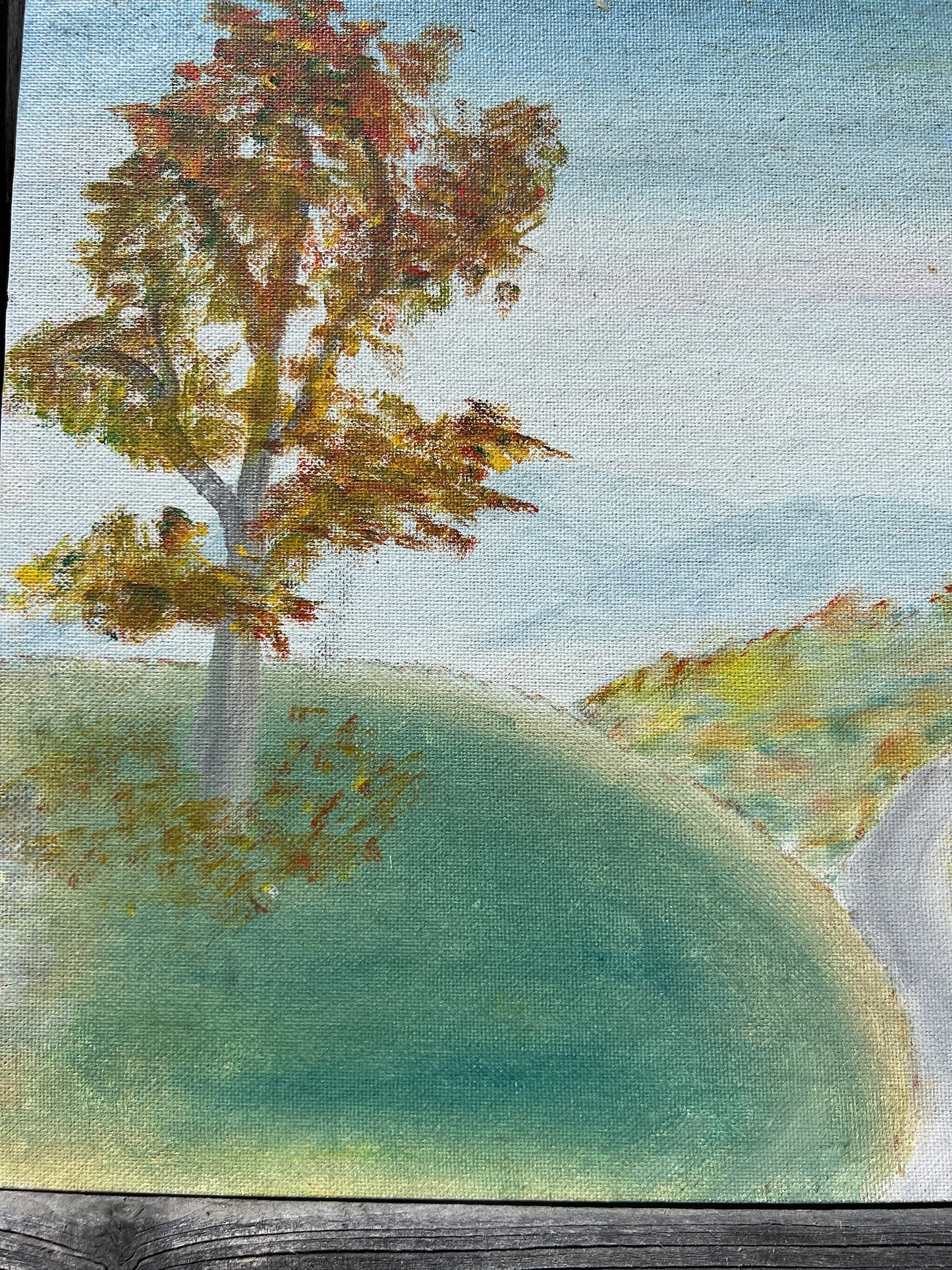 Vintage 1970s Spring Oil on Board Artwork