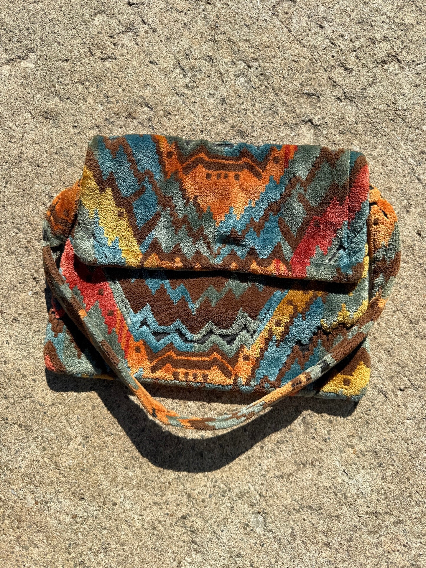Vintage 1980s Southwestern Tapestry Shoulder Bag