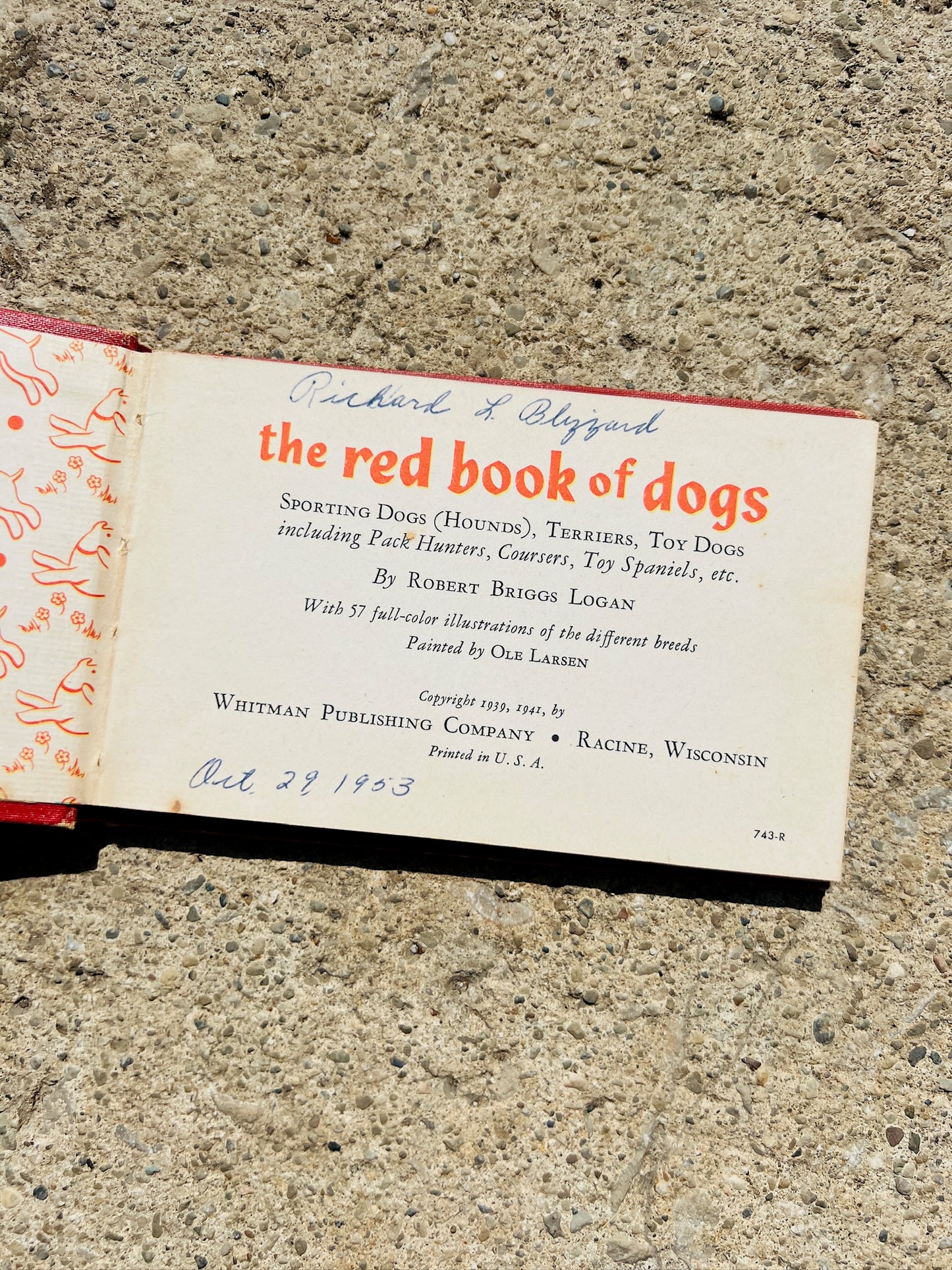 Vintage 1940s The Red Book of Dogs