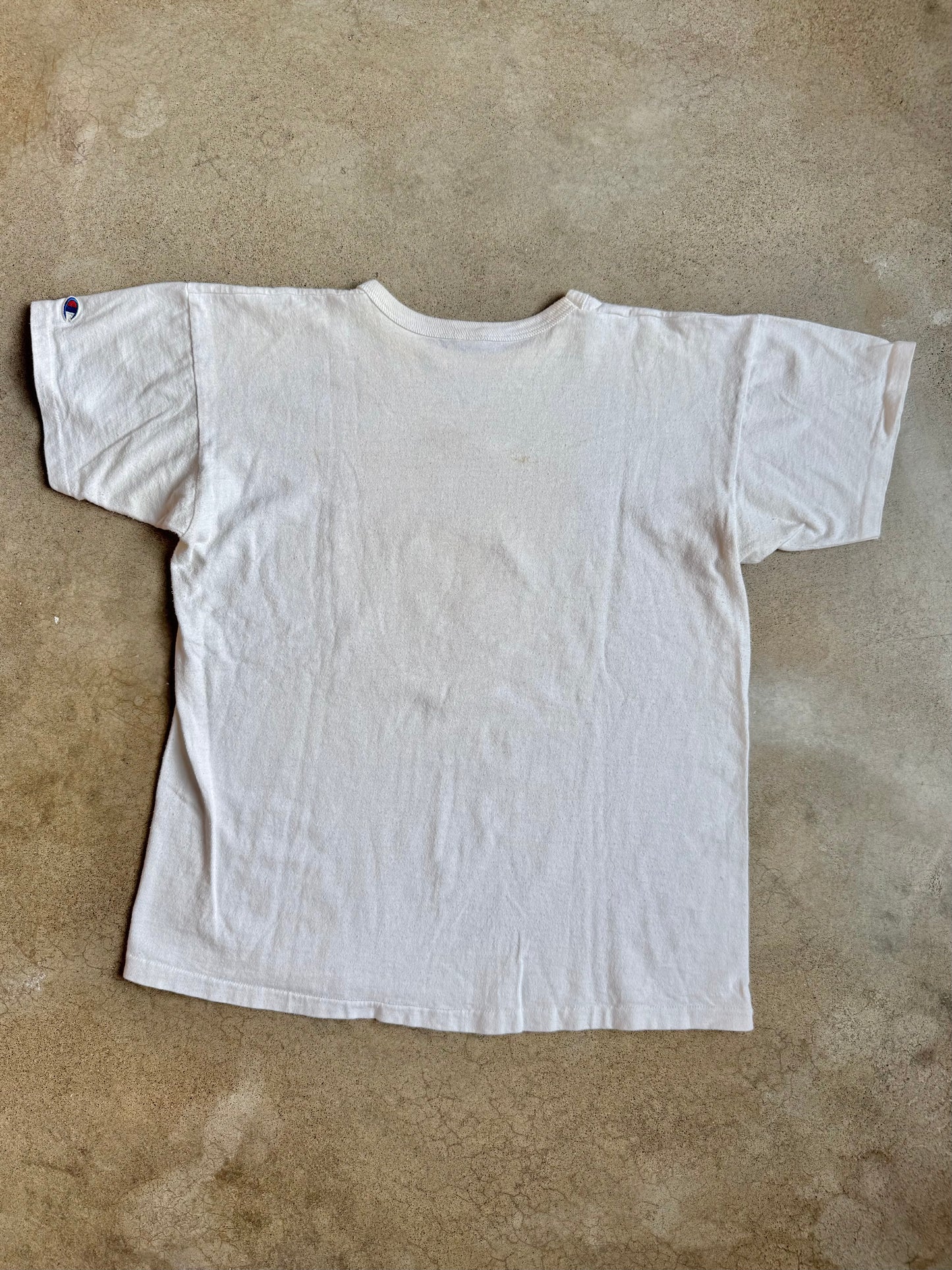 Vintage 1980s Champion Minnesota State High School League Prep Bowl White Cotton Tee | XL