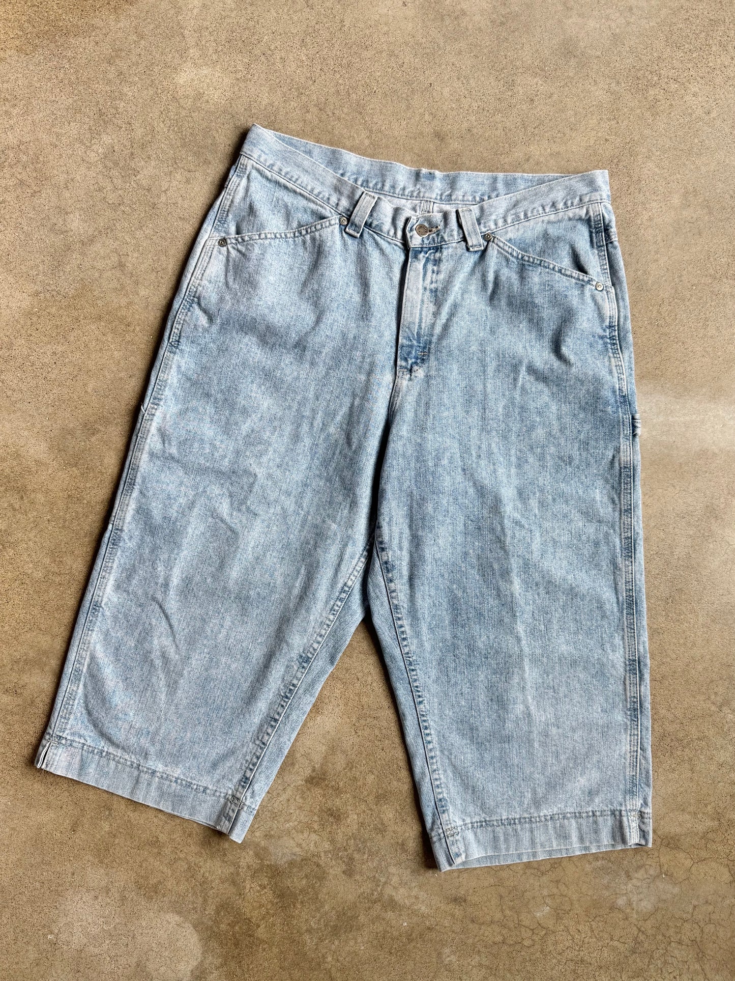Vintage 1990s Riveted by Lee Cropped Carpenter Jeans | Waist 36”