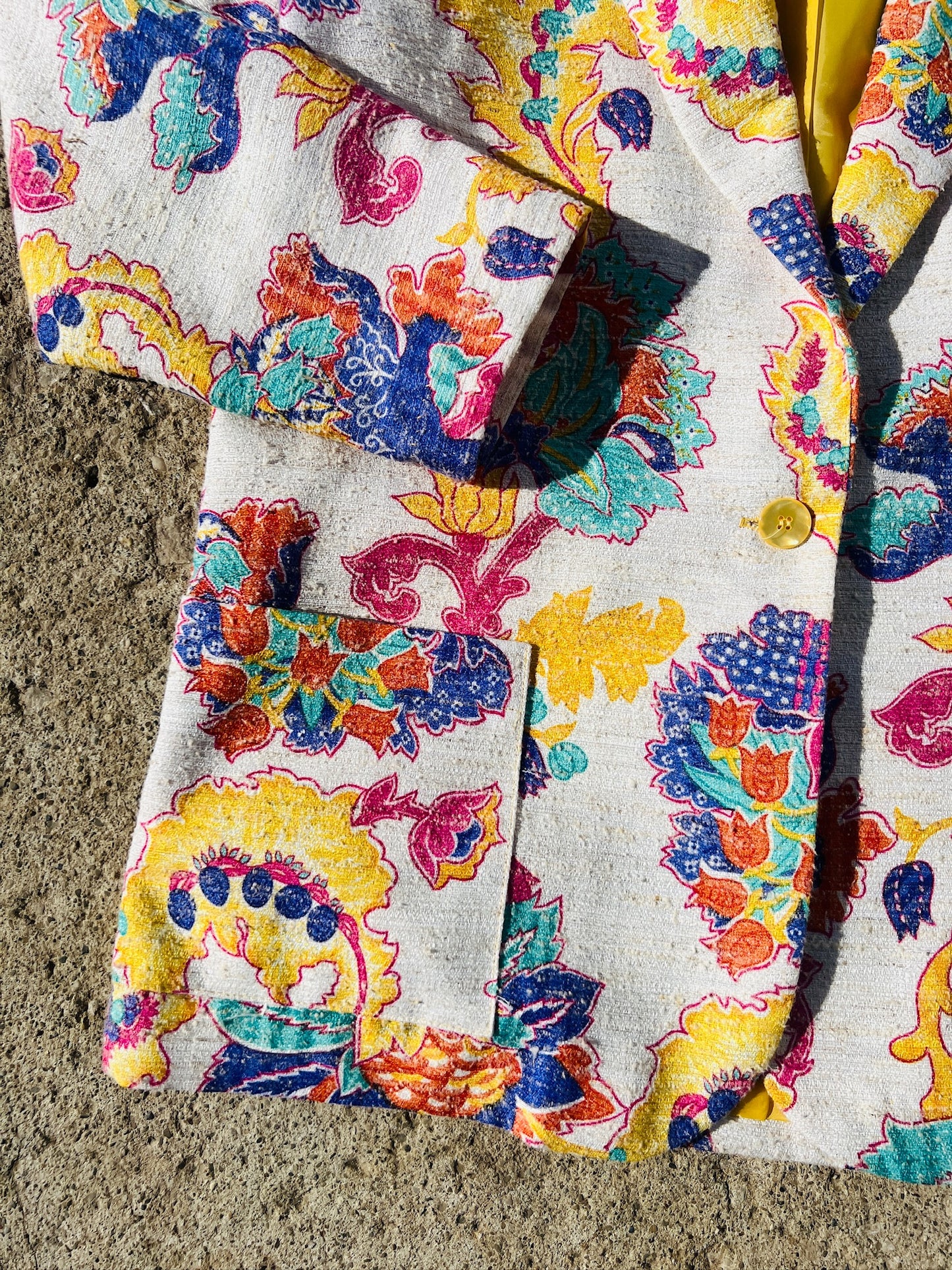 Vintage 1980s Claude Multicolor Paisley Blazer | M/L