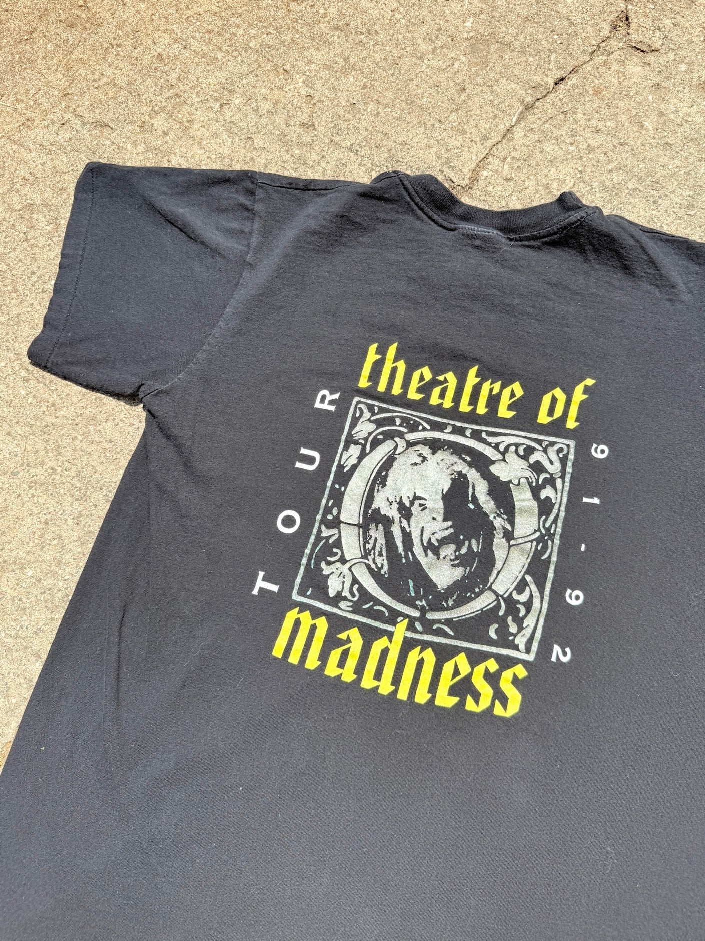 Vintage 1991/92 Ozzy Osbourne Theatre of Madness Tour Black Band Tee | Medium