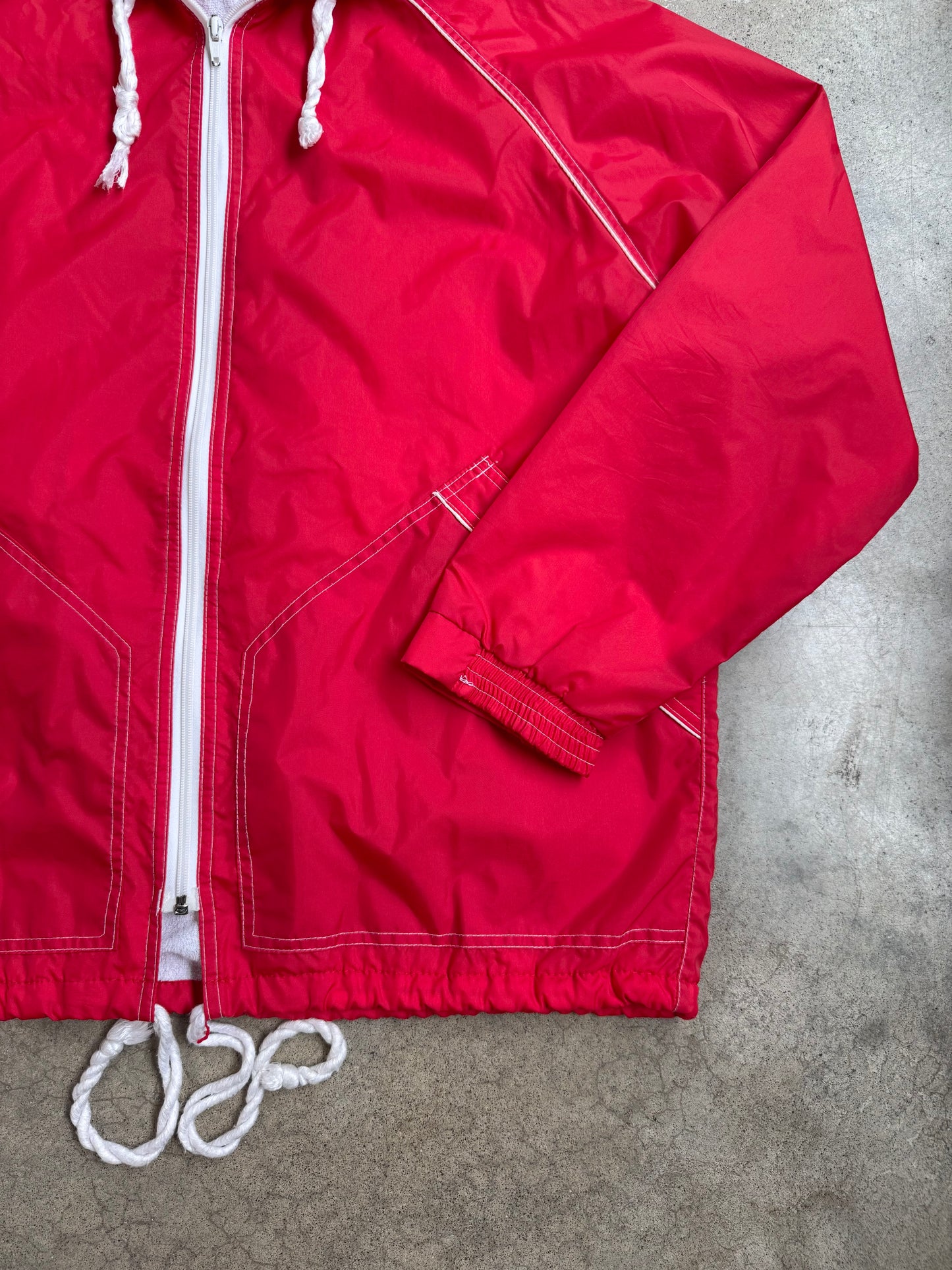 Vintage Envoy Red Windbreaker Zip-Up Jacket | Large